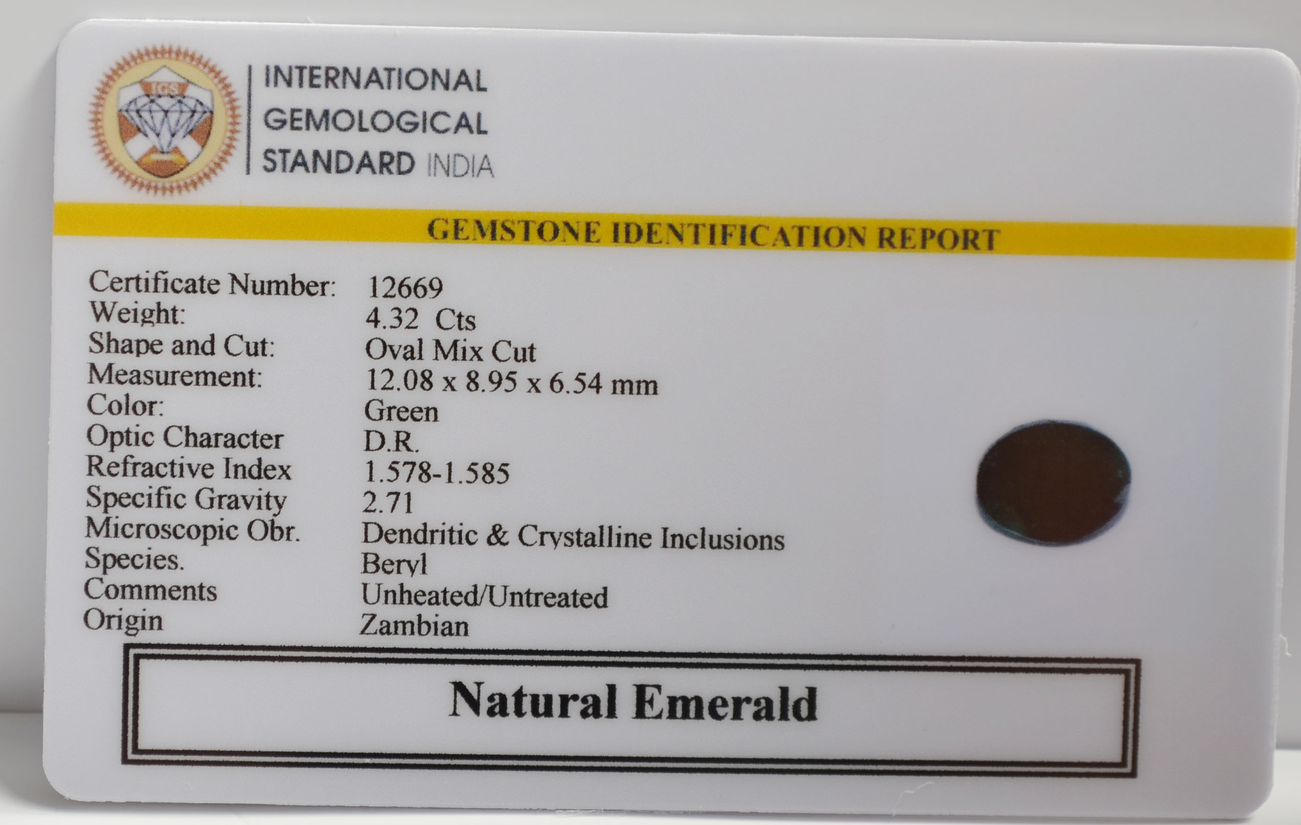EMR22951 2 EMERALD 4.32 Ct.
