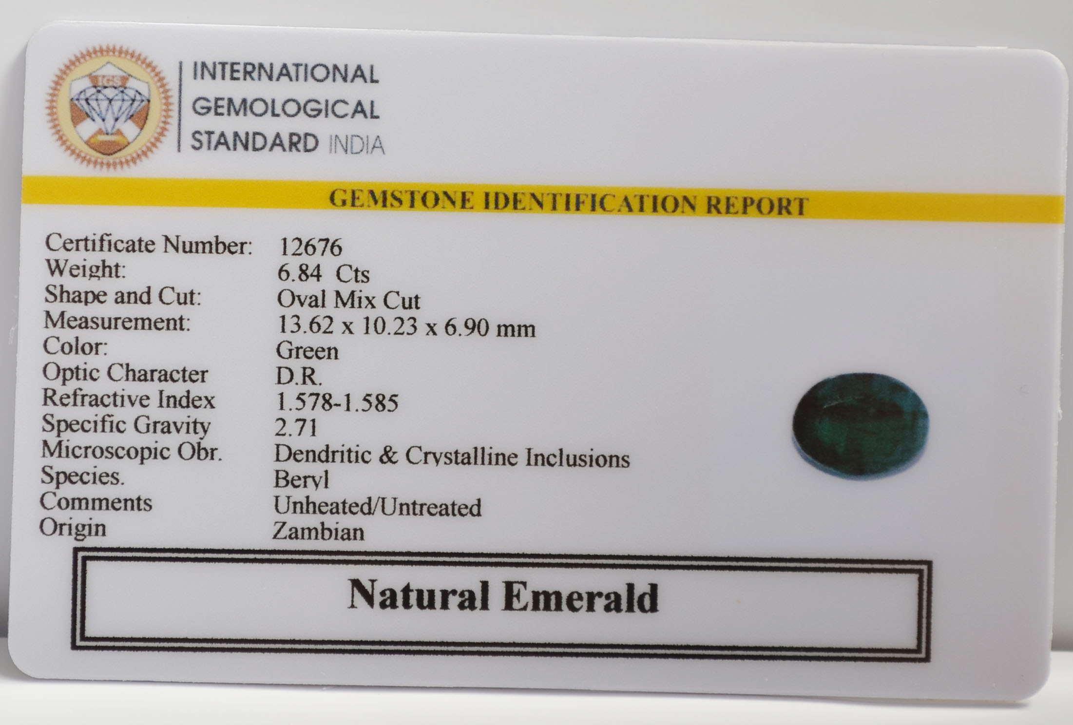 EMR22957 2 EMERALD 6.84 Ct.