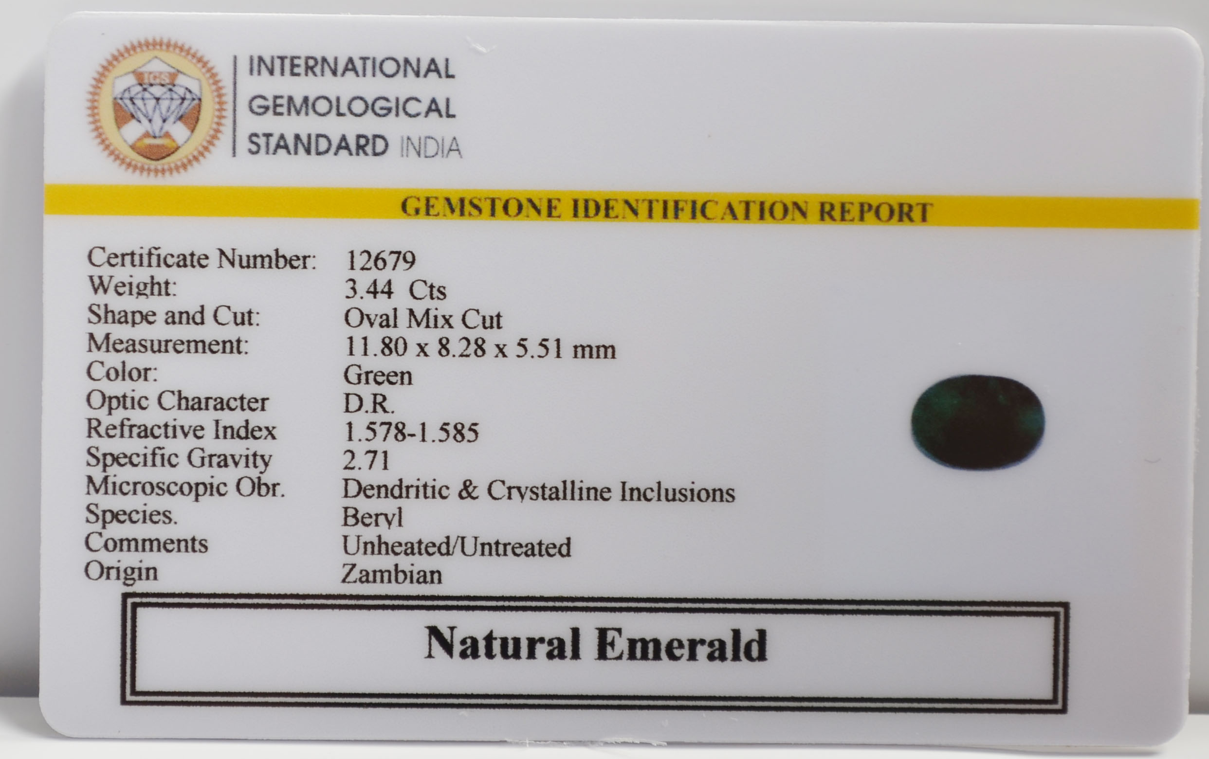 EMR22959 2 EMERALD 3.44 Ct.