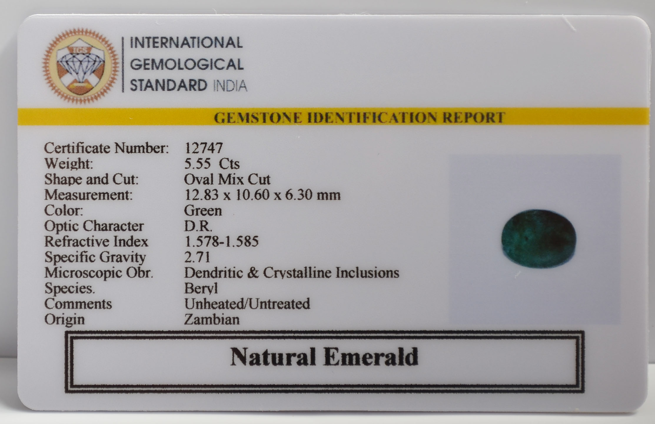EMR23011 2 EMERALD 5.55 Ct.