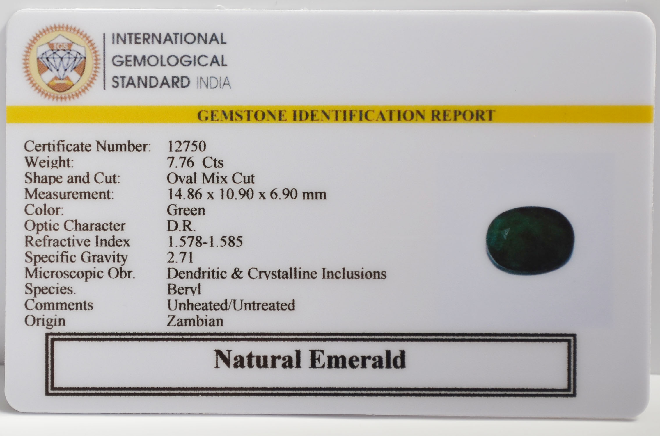 EMR23014 2 EMERALD 7.76 Ct.