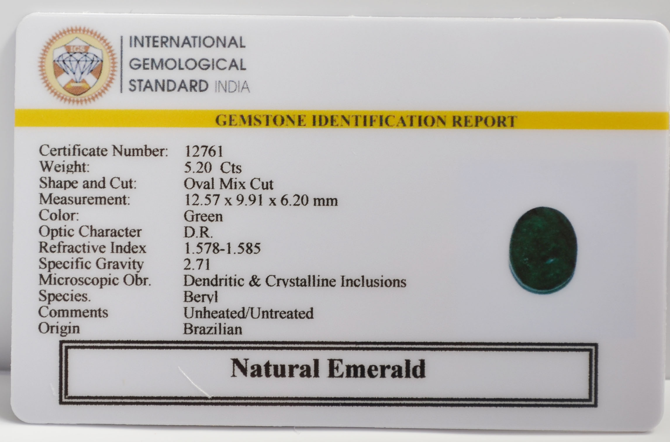 EMERALD 5.2 Ct. 3 EMR23023 2 EMERALD 5.2 Ct.