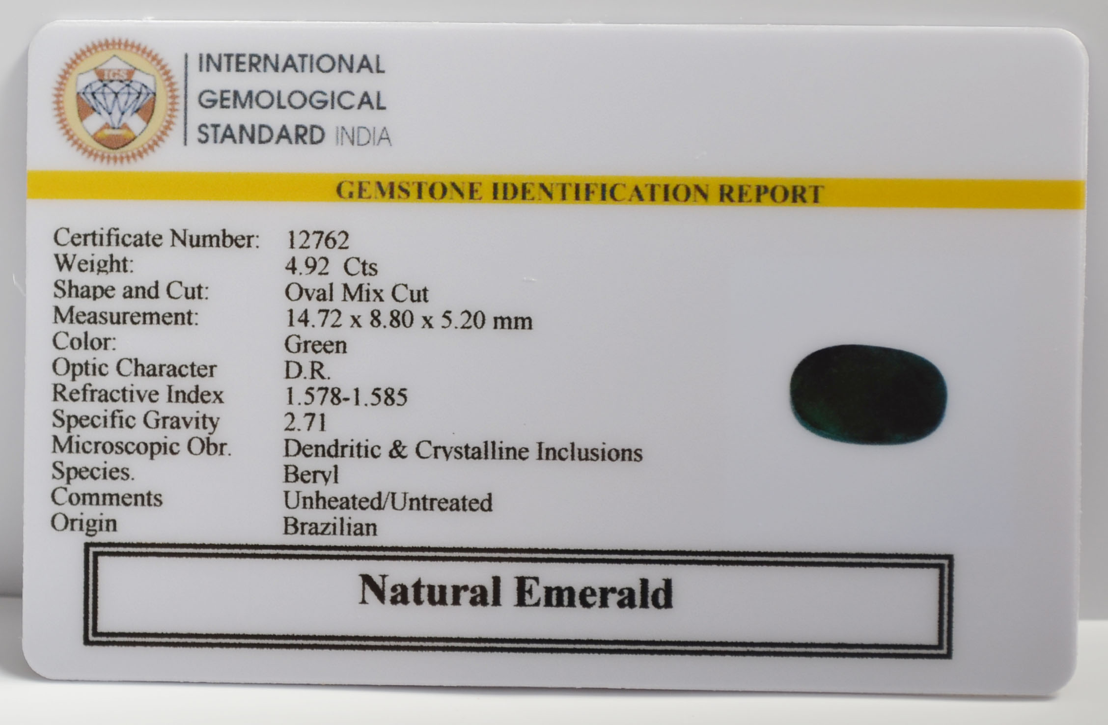 EMR23024 2 EMERALD 4.92 Ct.