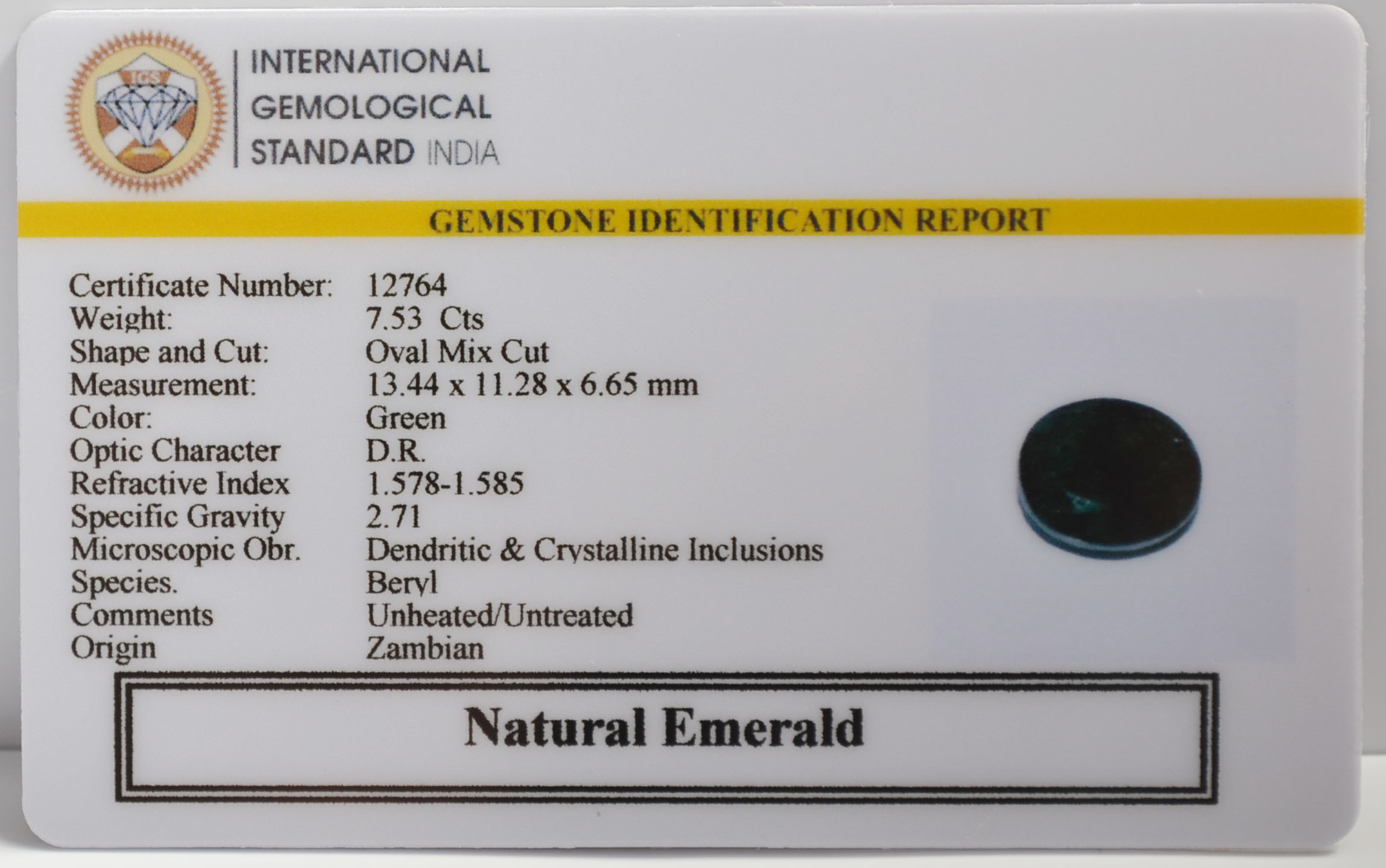 EMERALD 7.53 Ct. 3 EMR23026 2 EMERALD 7.53 Ct.