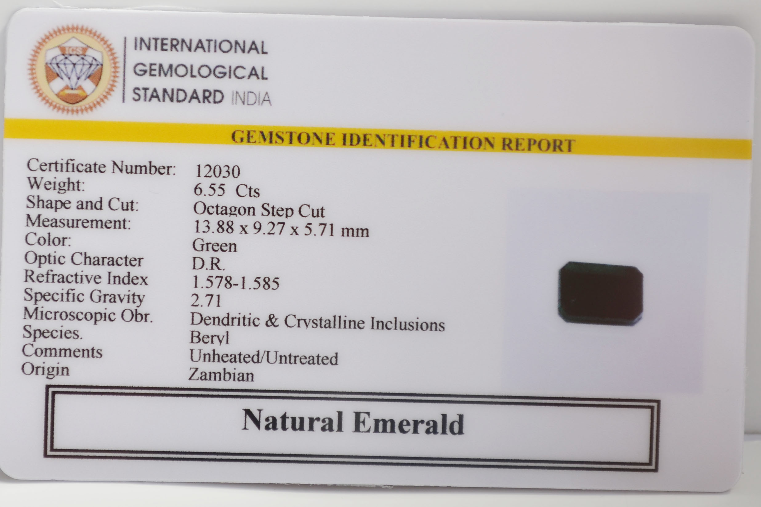 EMRG21681 2 EMERALD 6.55 Ct.