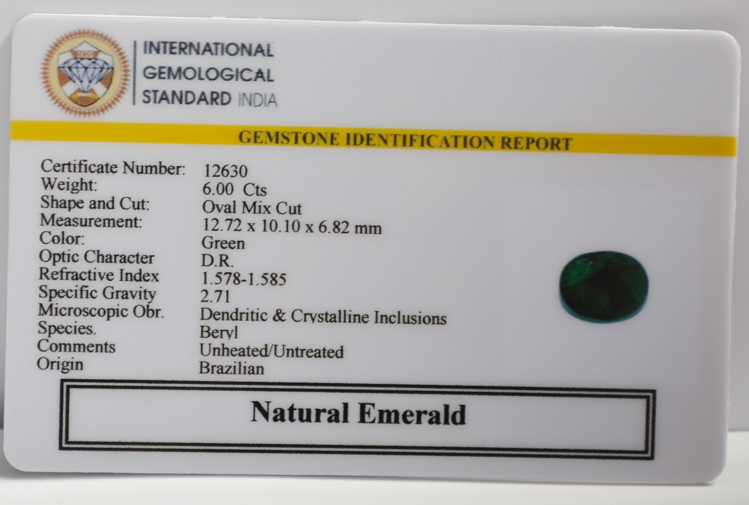 EMRG22641 2 EMERALD 6 Ct.