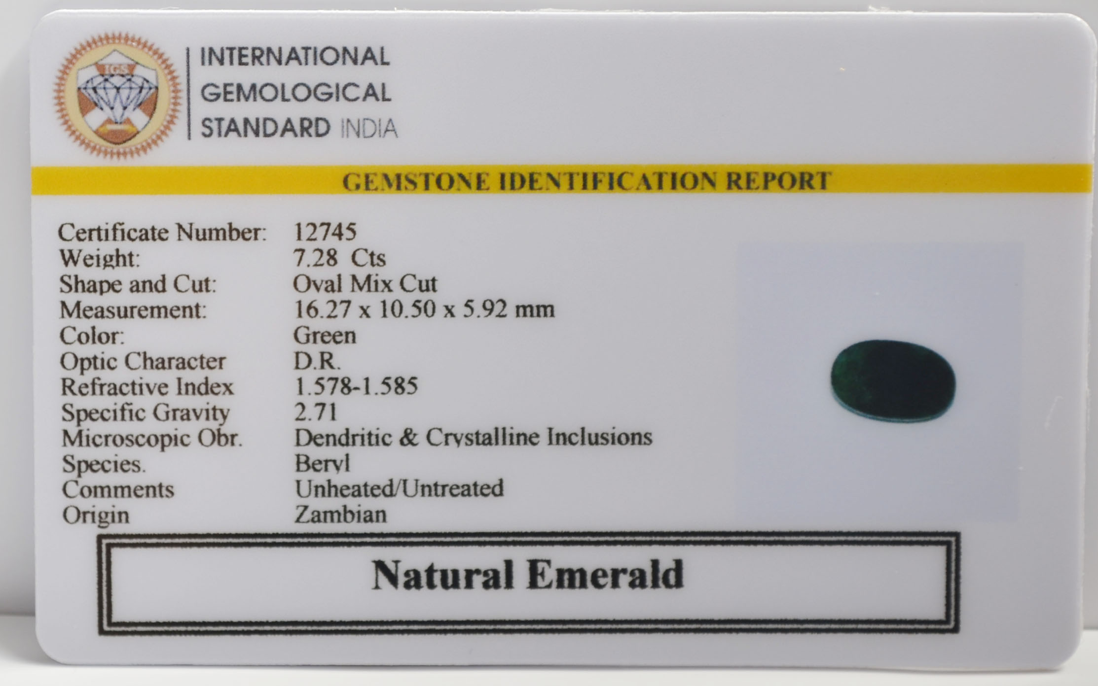 EMRG22669 2 EMERALD 7.28 Ct.