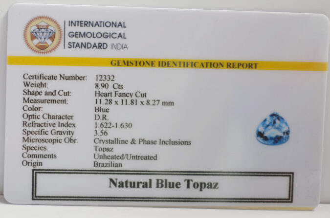 BLUE TOPAZ 8.9 Ct. BLUE TOPAZ 8.9 Ct.
