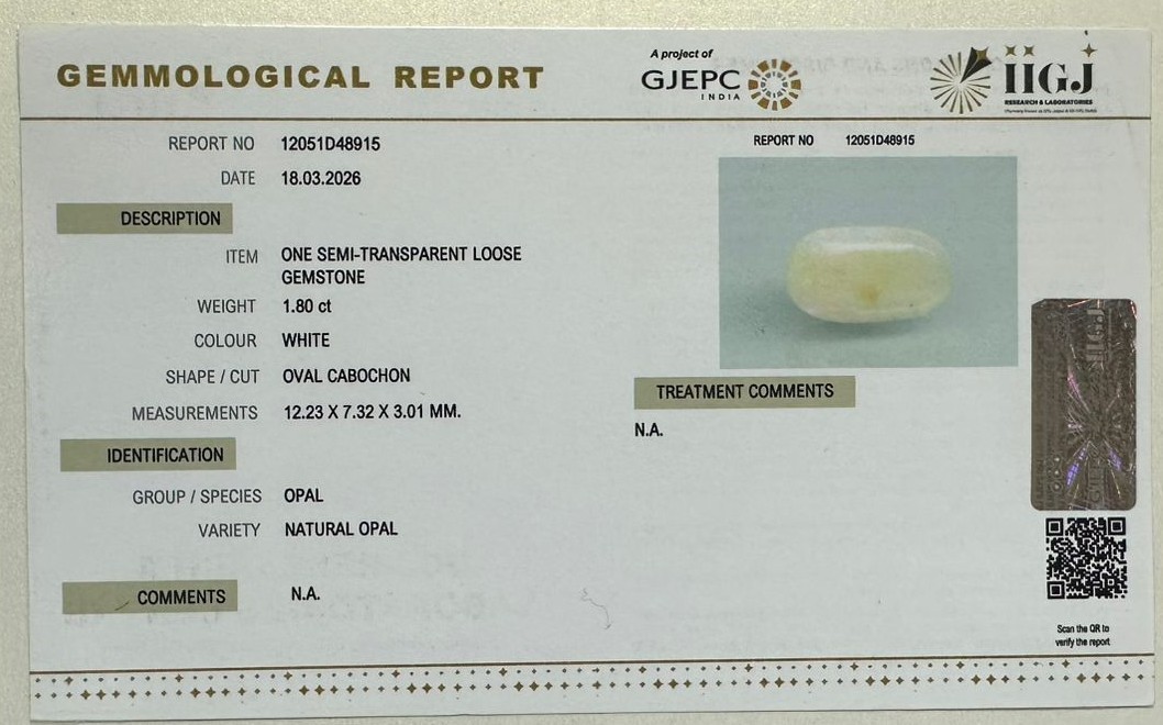 OPAL 1.8 Ct. 3 OPL9834 2 OPAL 1.8 Ct.