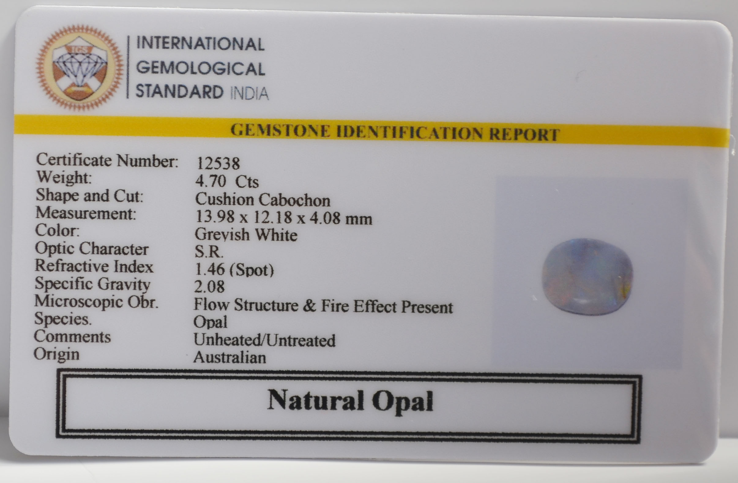 OPL9861 2 OPAL 4.7 Ct.
