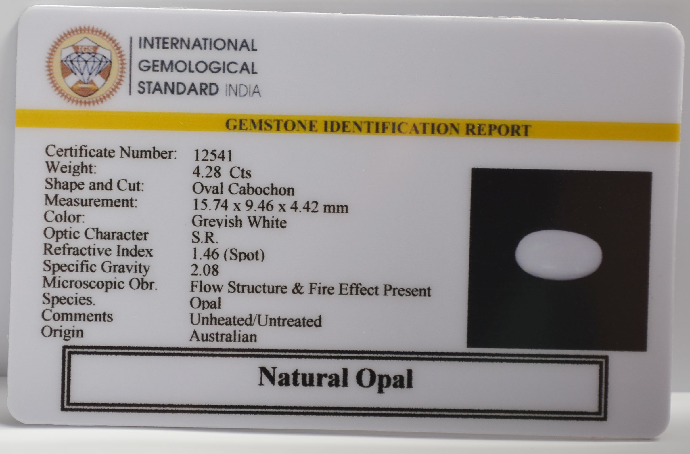 OPL9863 2 OPAL 4.28 Ct.