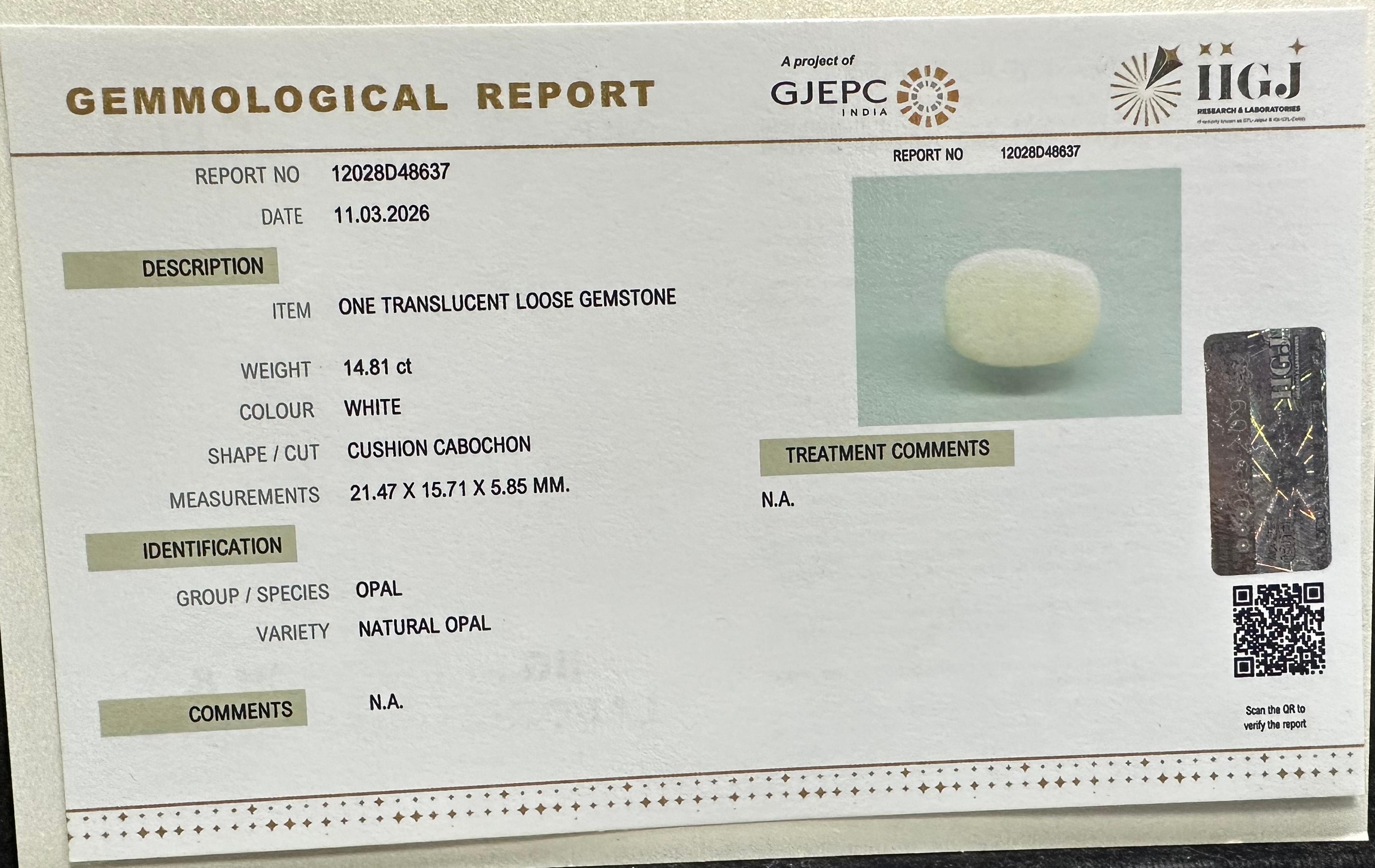 OPAL 14.81 Ct. 3 OPLG8979 2 OPAL 14.81 Ct.