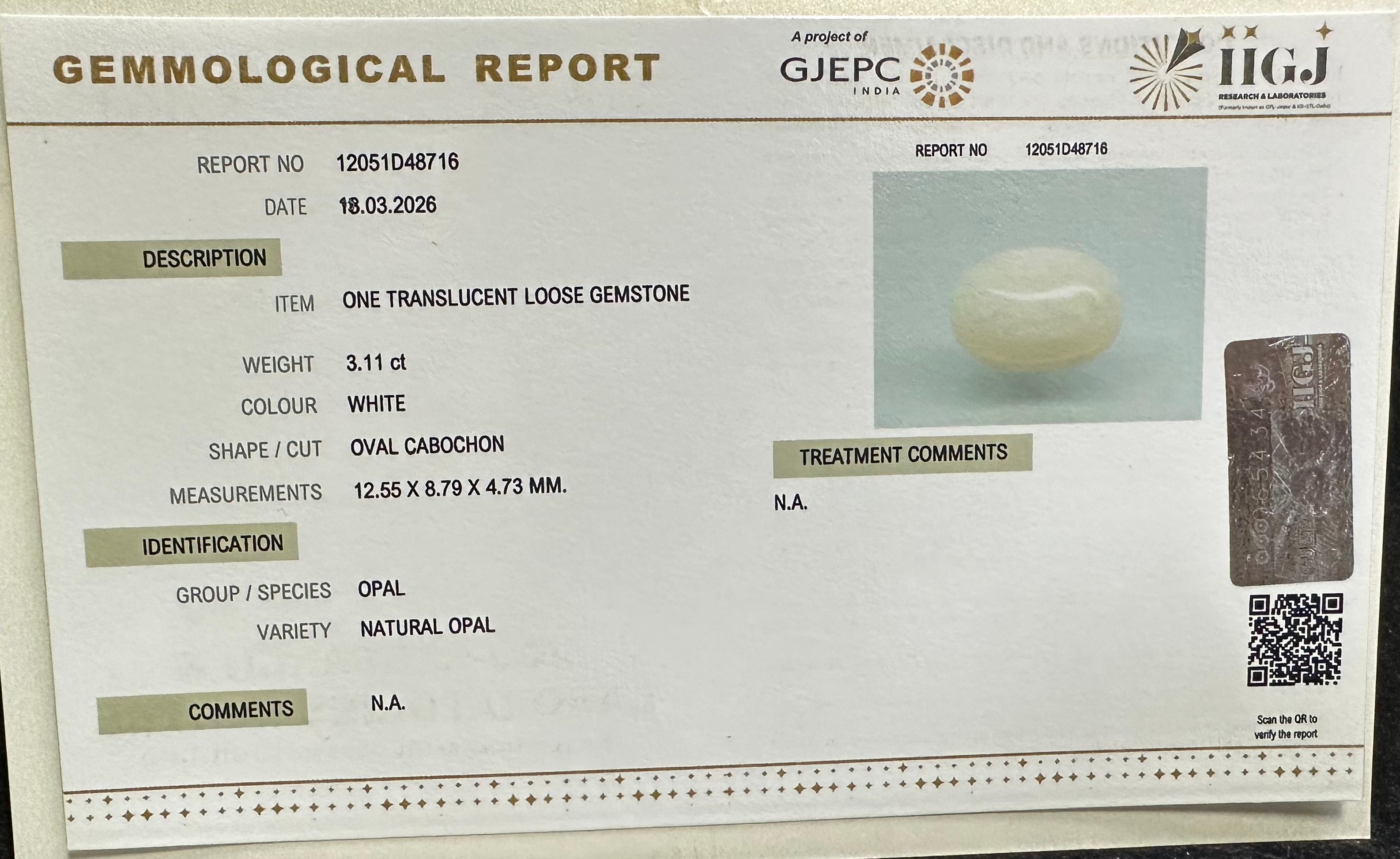 OPAL 3.11 Ct. 3 OPLG8994 2 OPAL 3.11 Ct.