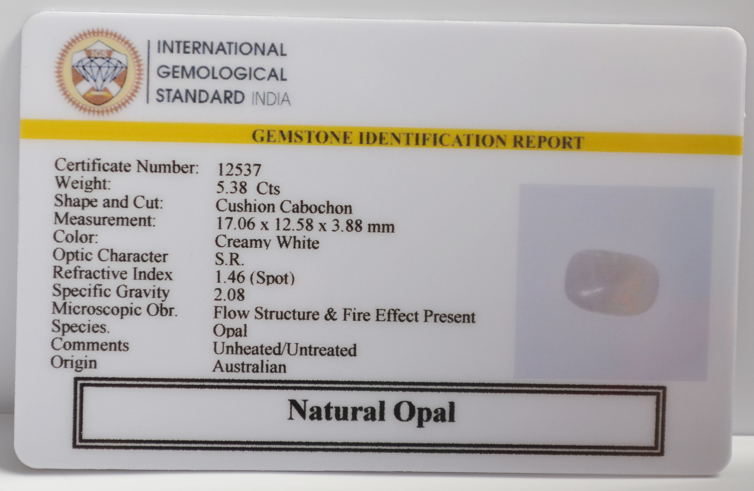 OPLG9806 2 OPAL 5.38 Ct.
