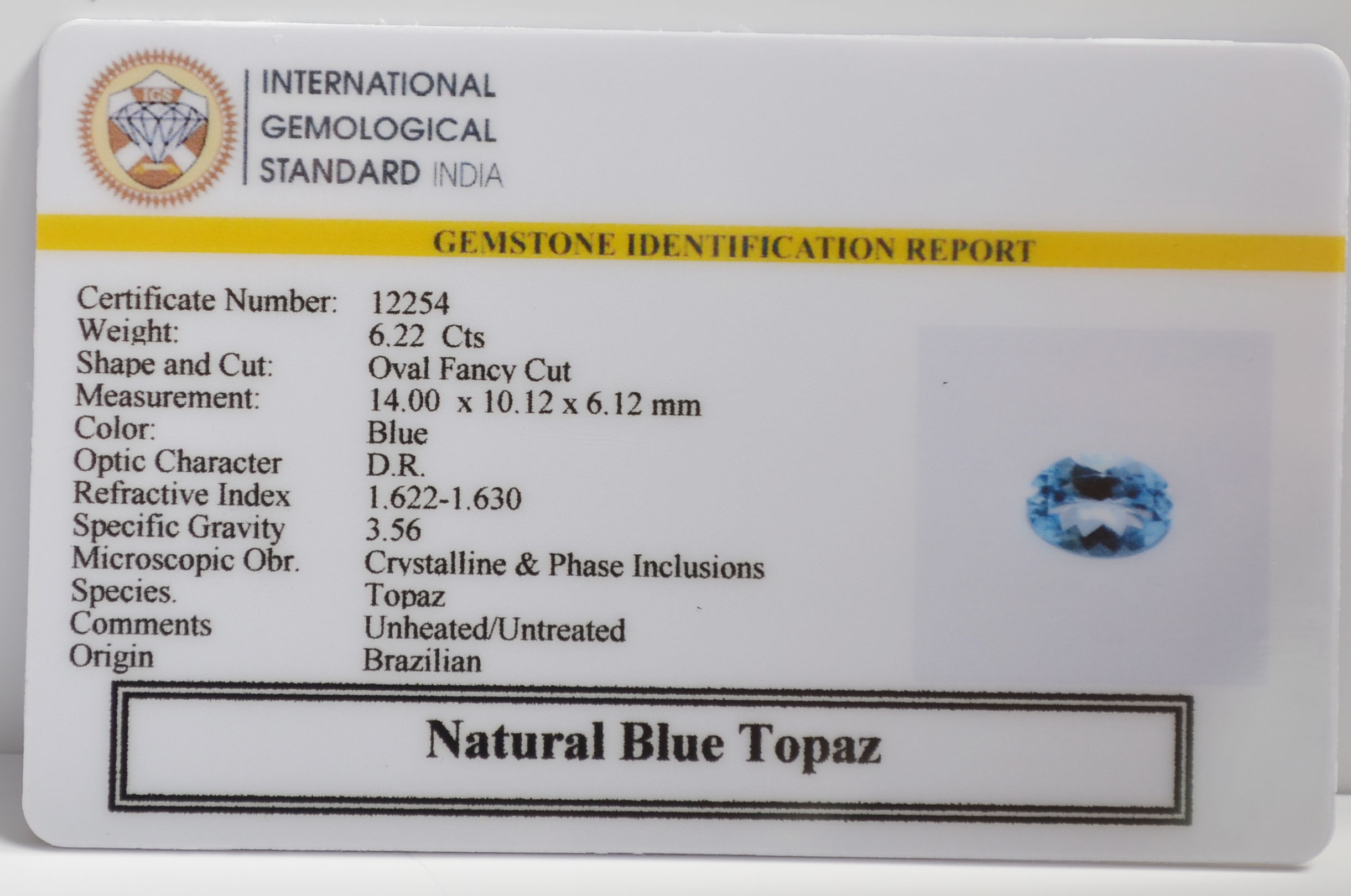 TPZG1430 2 BLUE TOPAZ 6.22 Ct.
