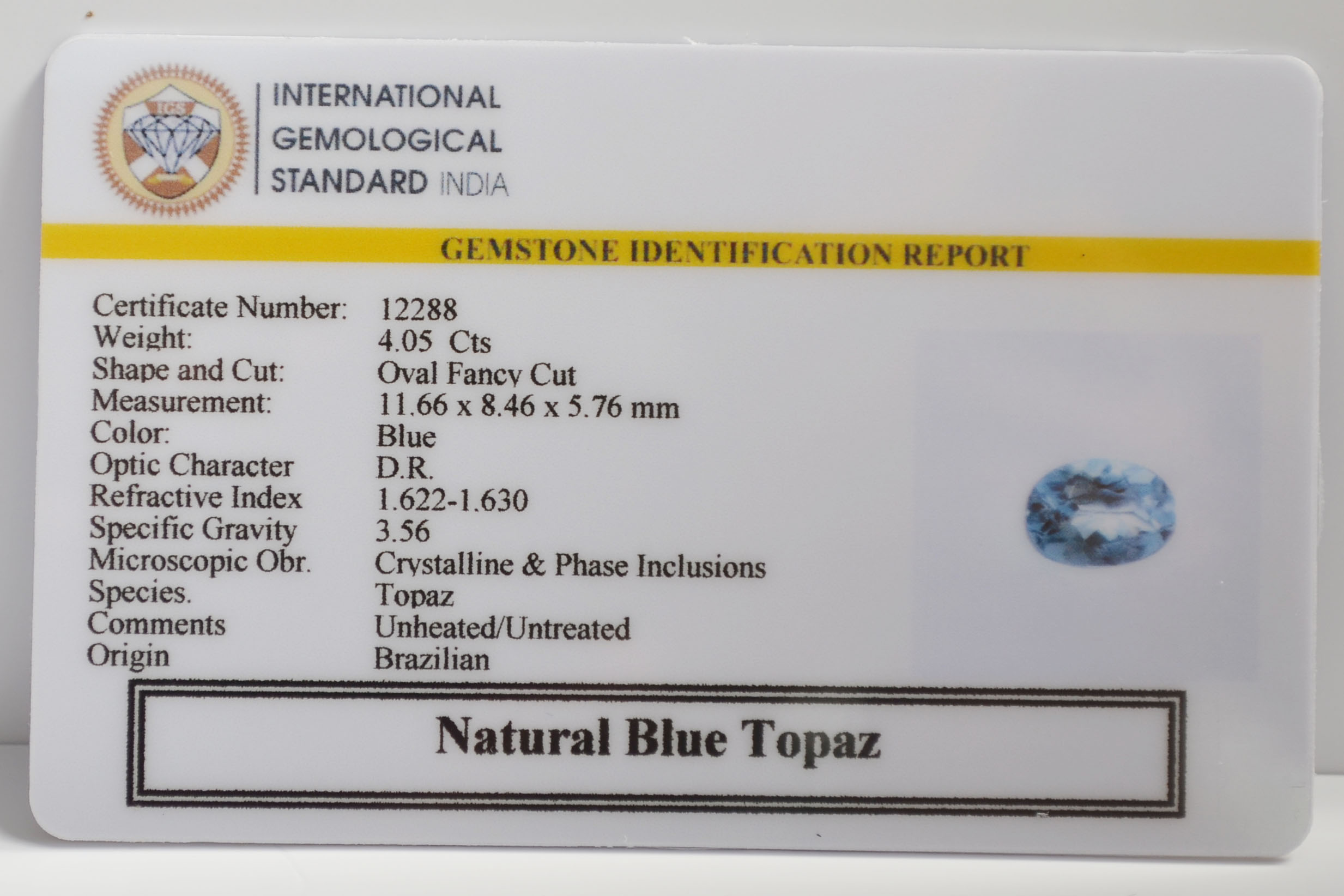 TPZG1438 2 BLUE TOPAZ 4.05 Ct.