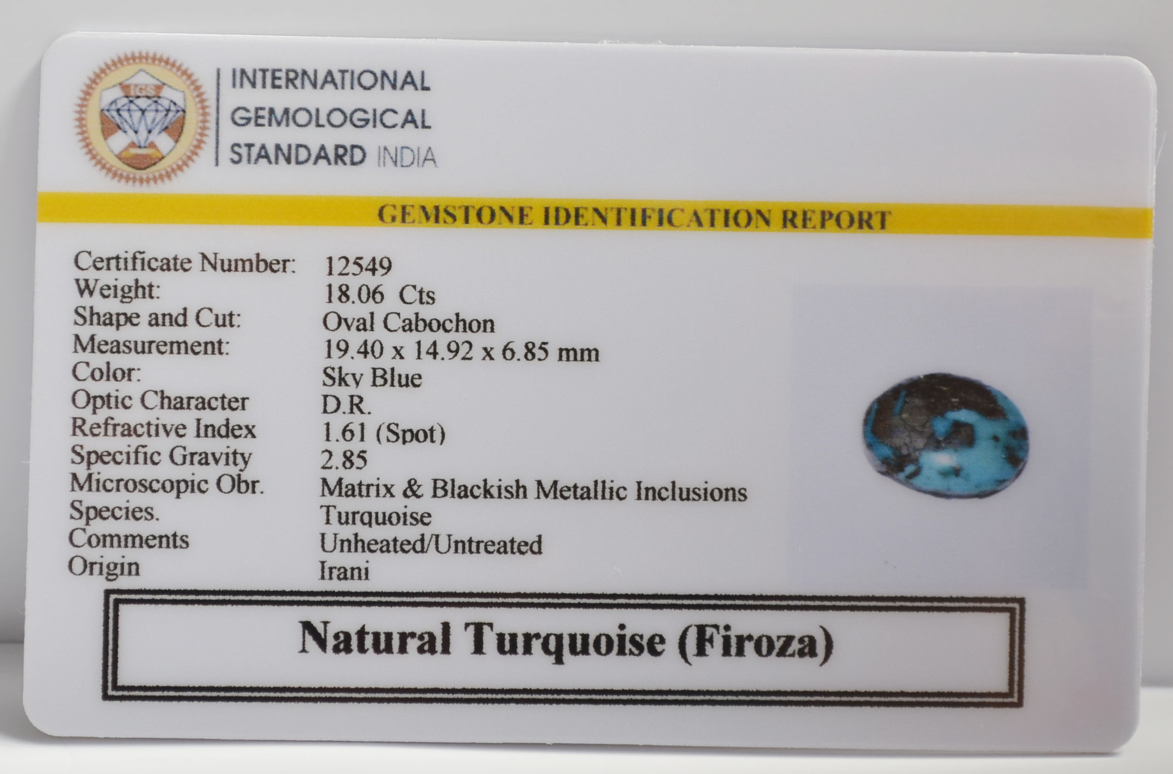TUR2944 2 TURQUOISE 18.06 Ct.