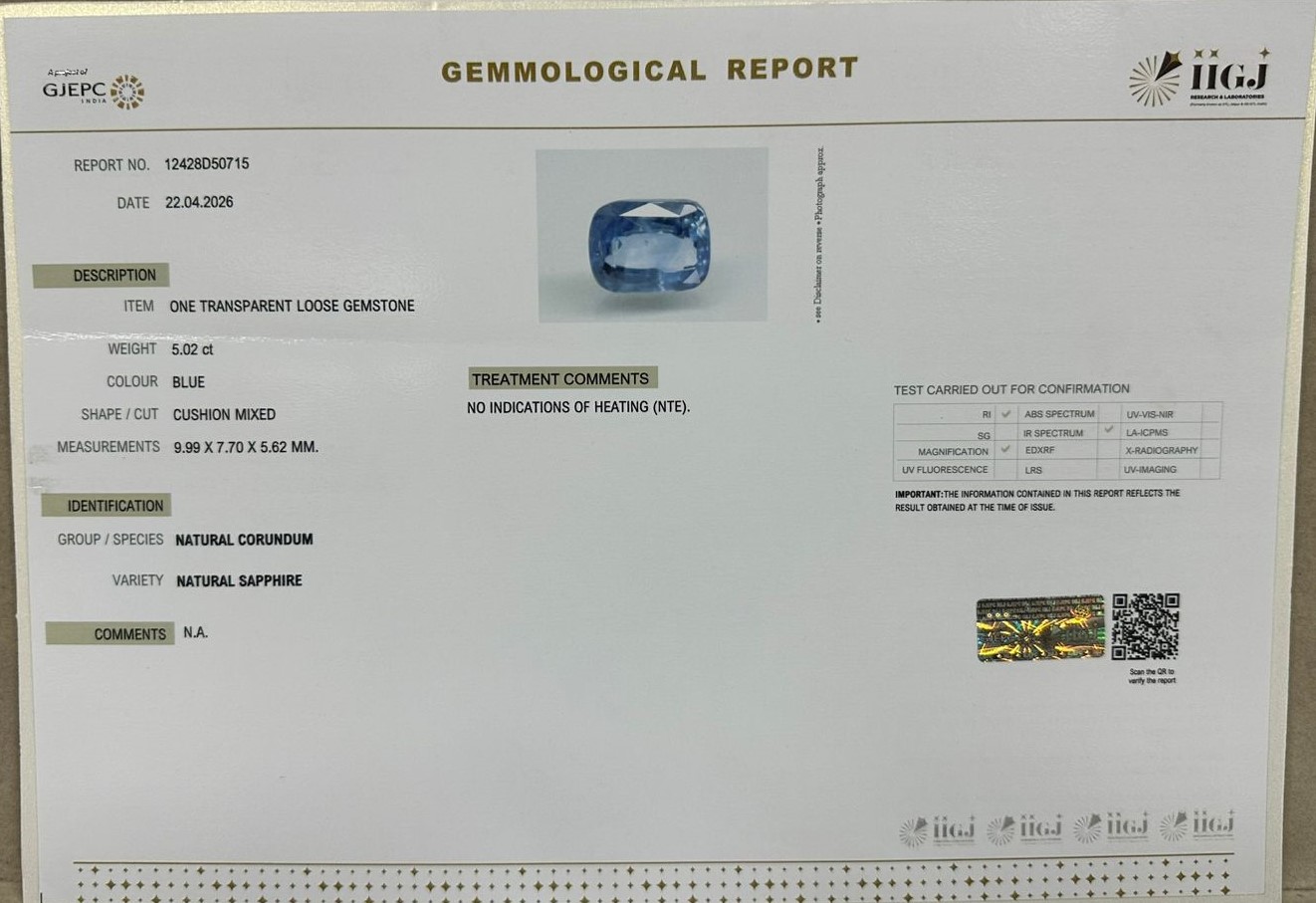 BSP15404 2 BLUE SAPPHIRE 5.02 Ct.