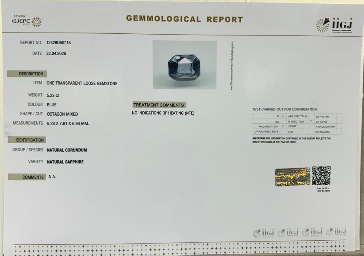 BSP15406 2 BLUE SAPPHIRE 5.23 Ct.
