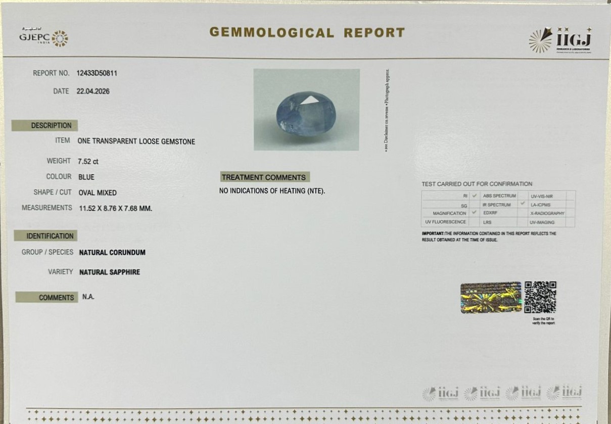 BSP15426 2 BLUE SAPPHIRE 7.52 Ct.