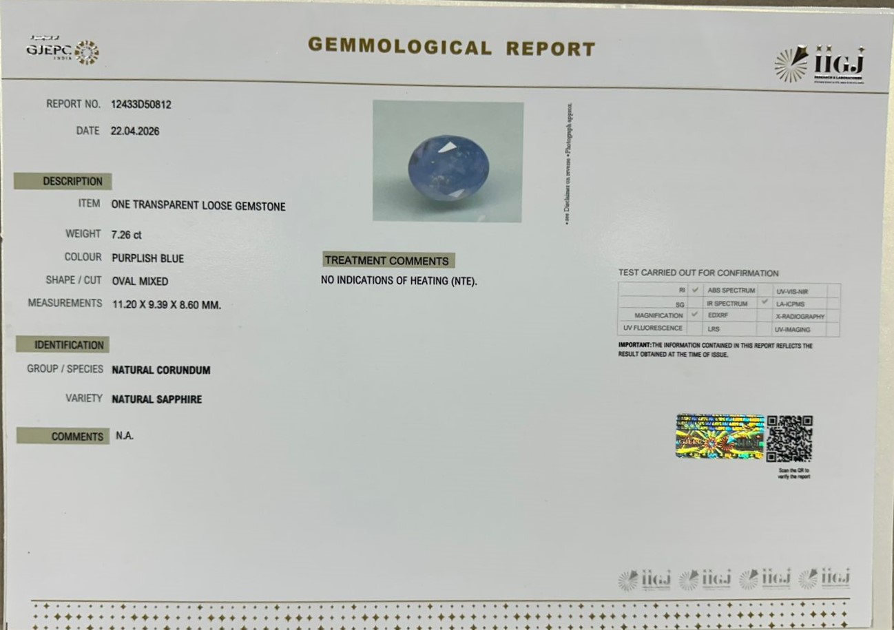 BLUE SAPPHIRE 7.26 Ct. 3 BSP15427 2 BLUE SAPPHIRE 7.26 Ct.