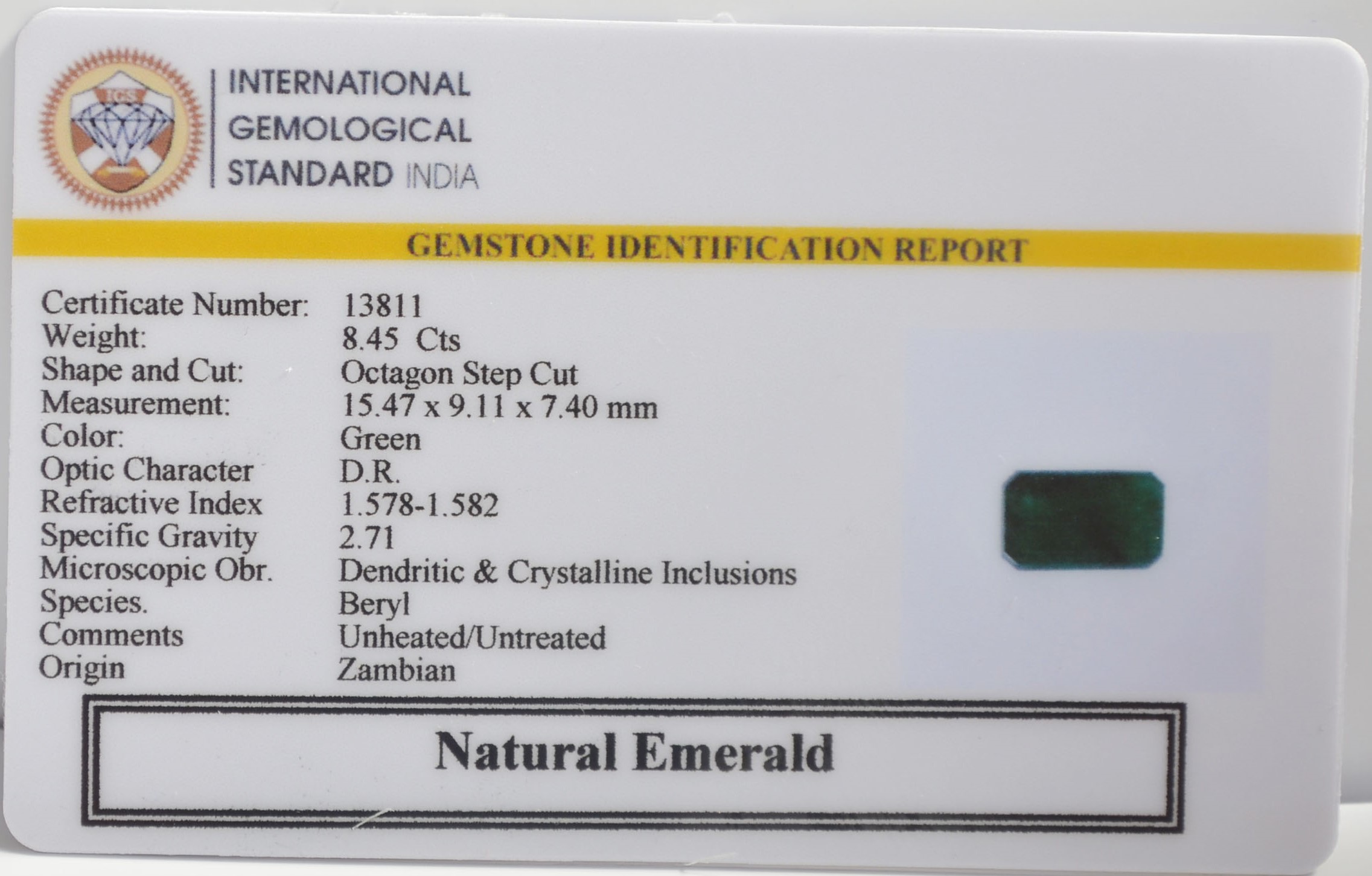 EMR23031K 2 EMERALD 8.45 Ct.
