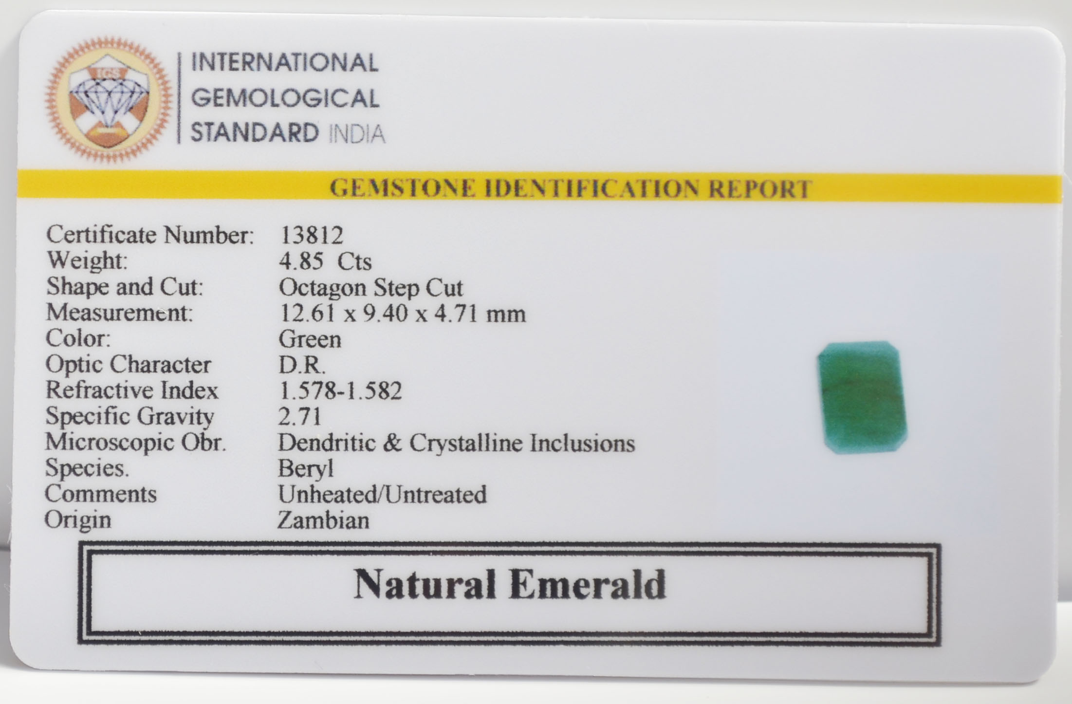 EMR23032K 2 EMERALD 4.85 Ct.