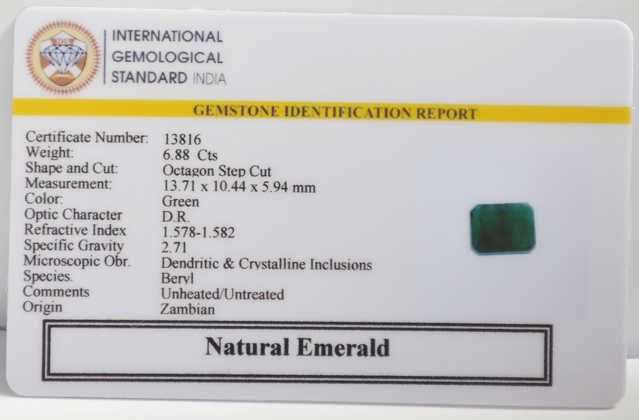 EMR23035K 2 EMERALD 6.88 Ct.