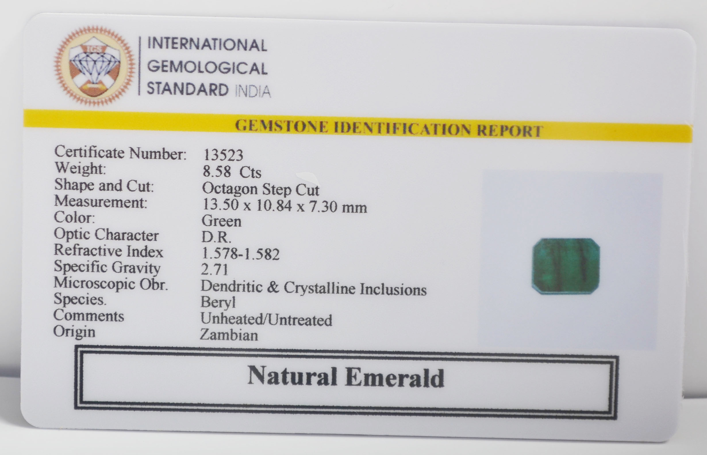 EMR23040K 2 EMERALD 8.58 Ct.