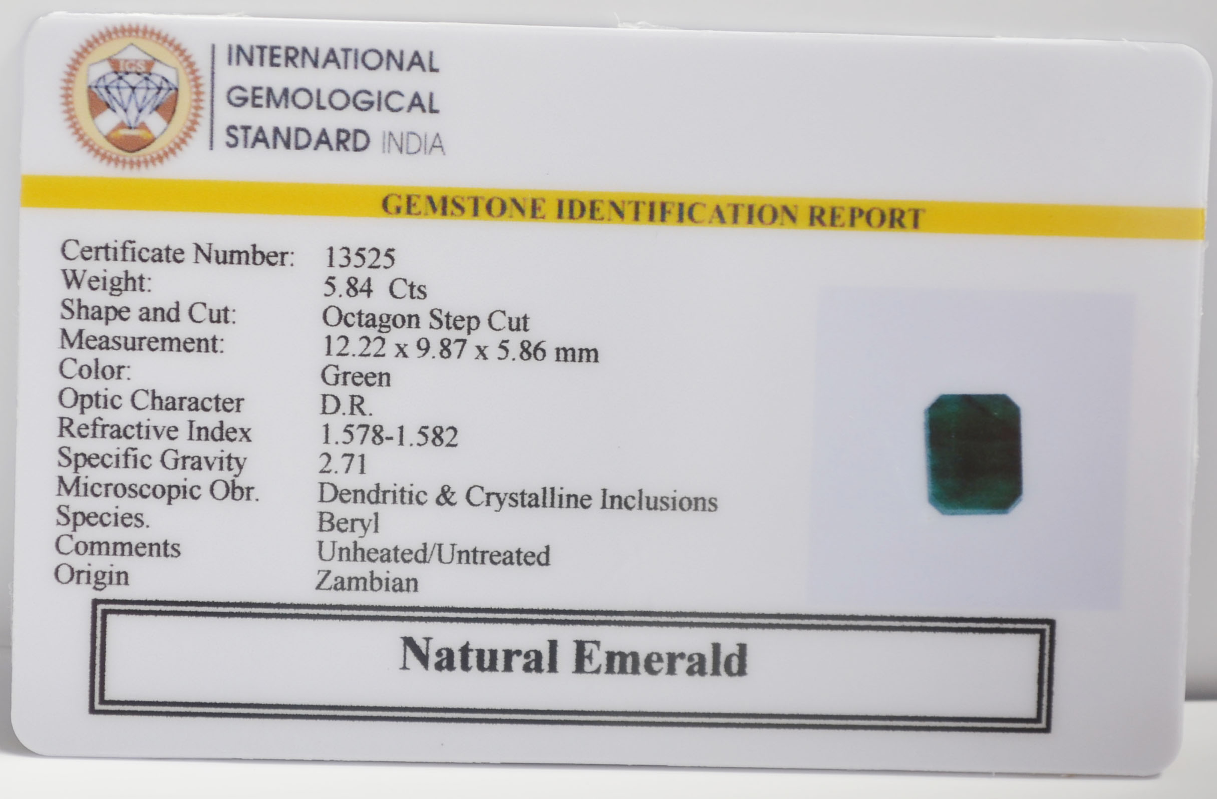 EMR23041K 2 EMERALD 5.84 Ct.