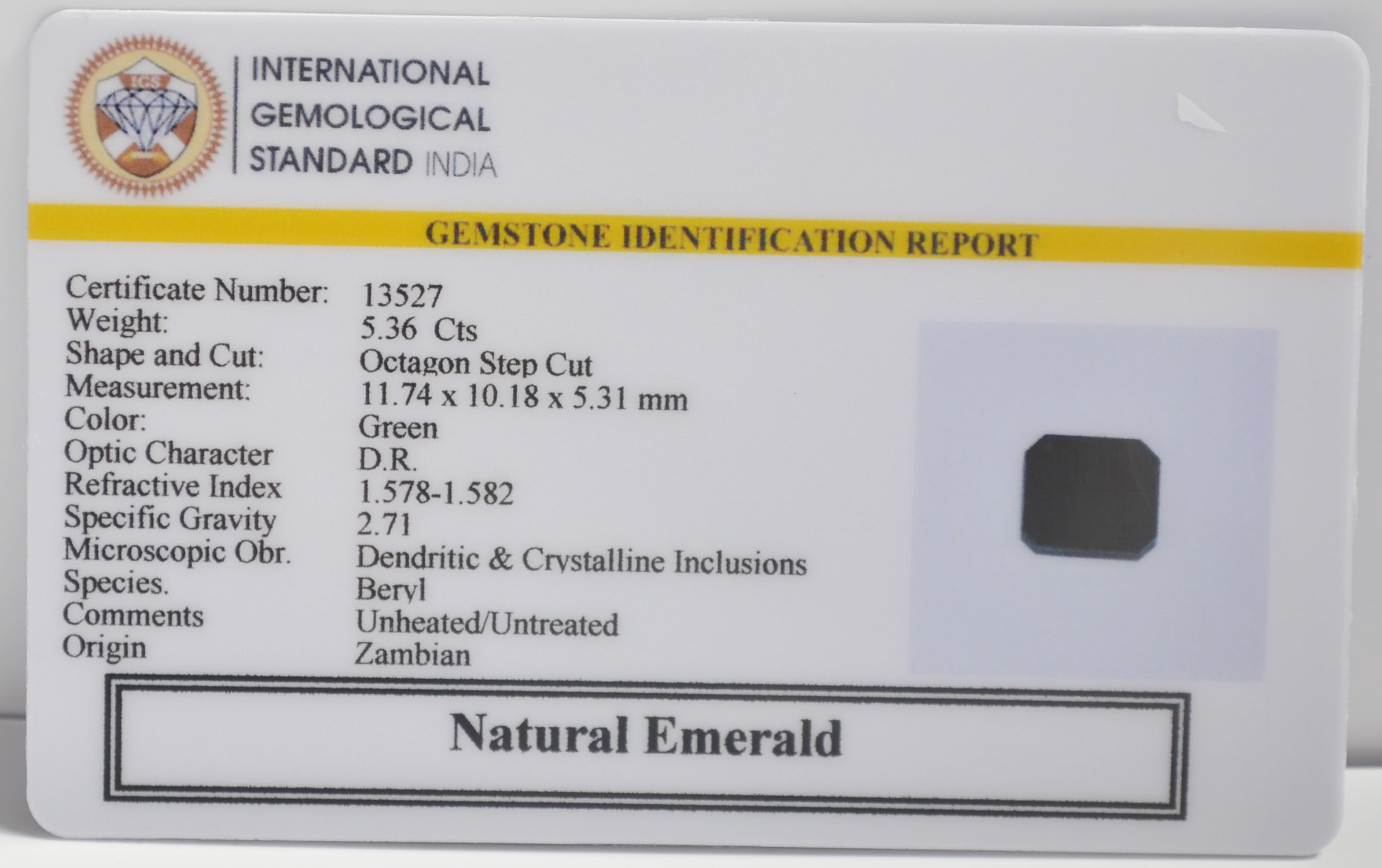 EMR23043K 2 EMERALD 5.36 Ct.