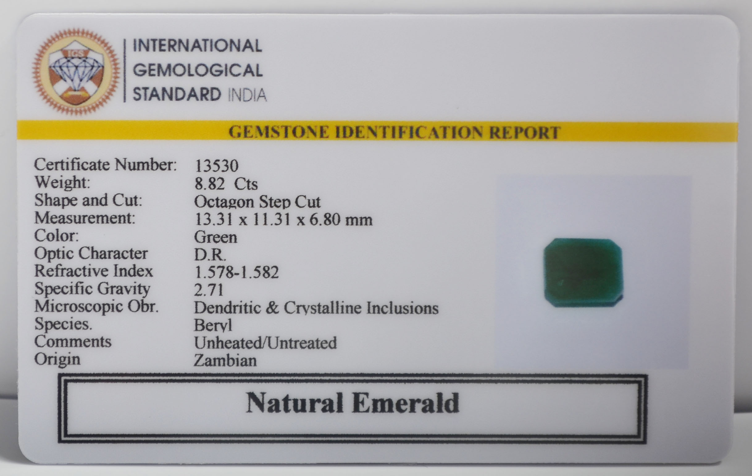 EMR23045K 2 EMERALD 8.82 Ct.