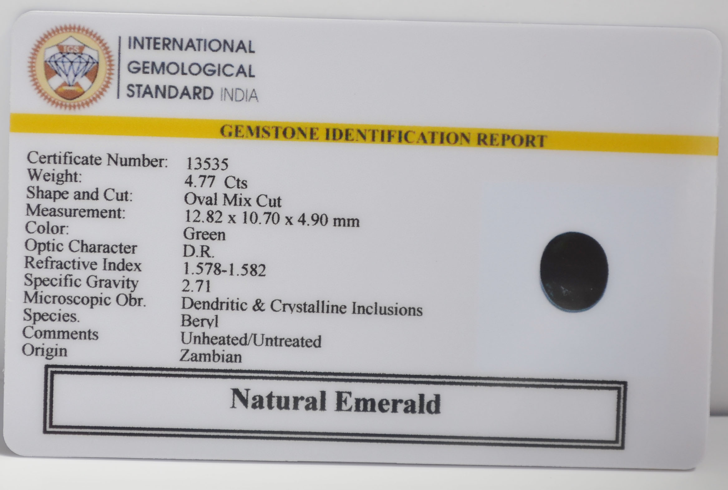 EMR23049K 2 EMERALD 4.77 Ct.