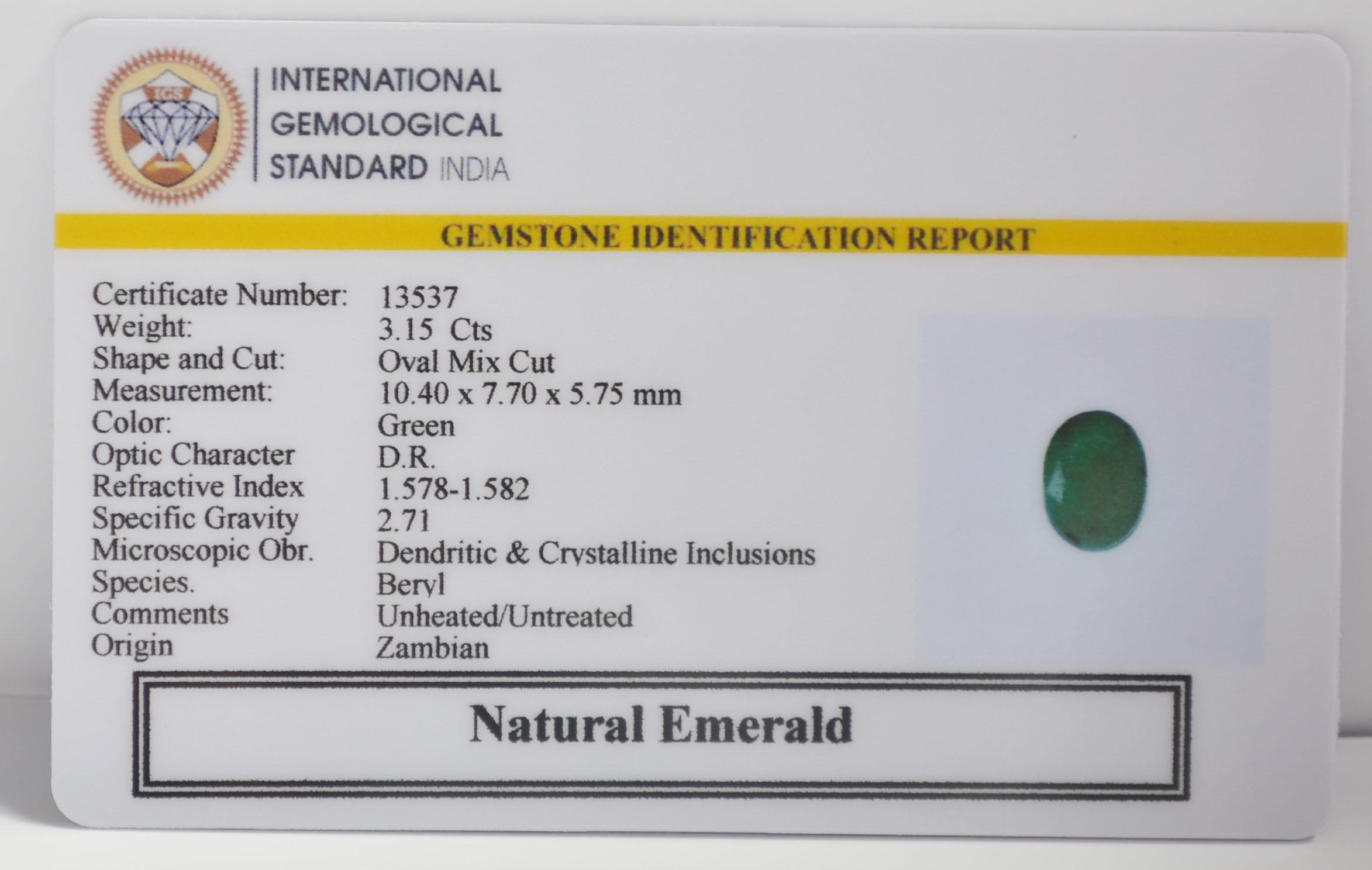 EMR23051K 2 EMERALD 3.15 Ct.