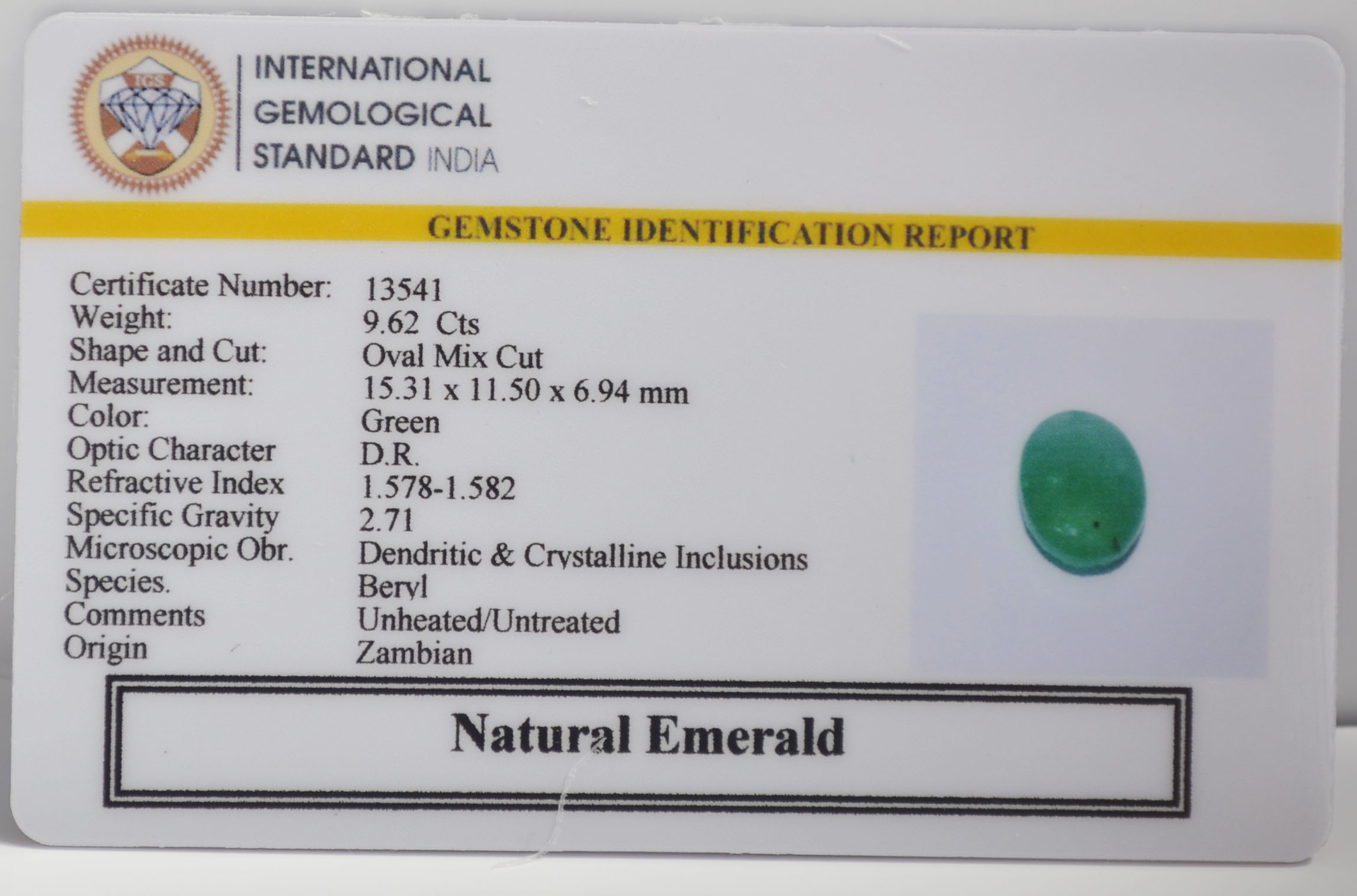 EMR23054K 2 EMERALD 9.62 Ct.