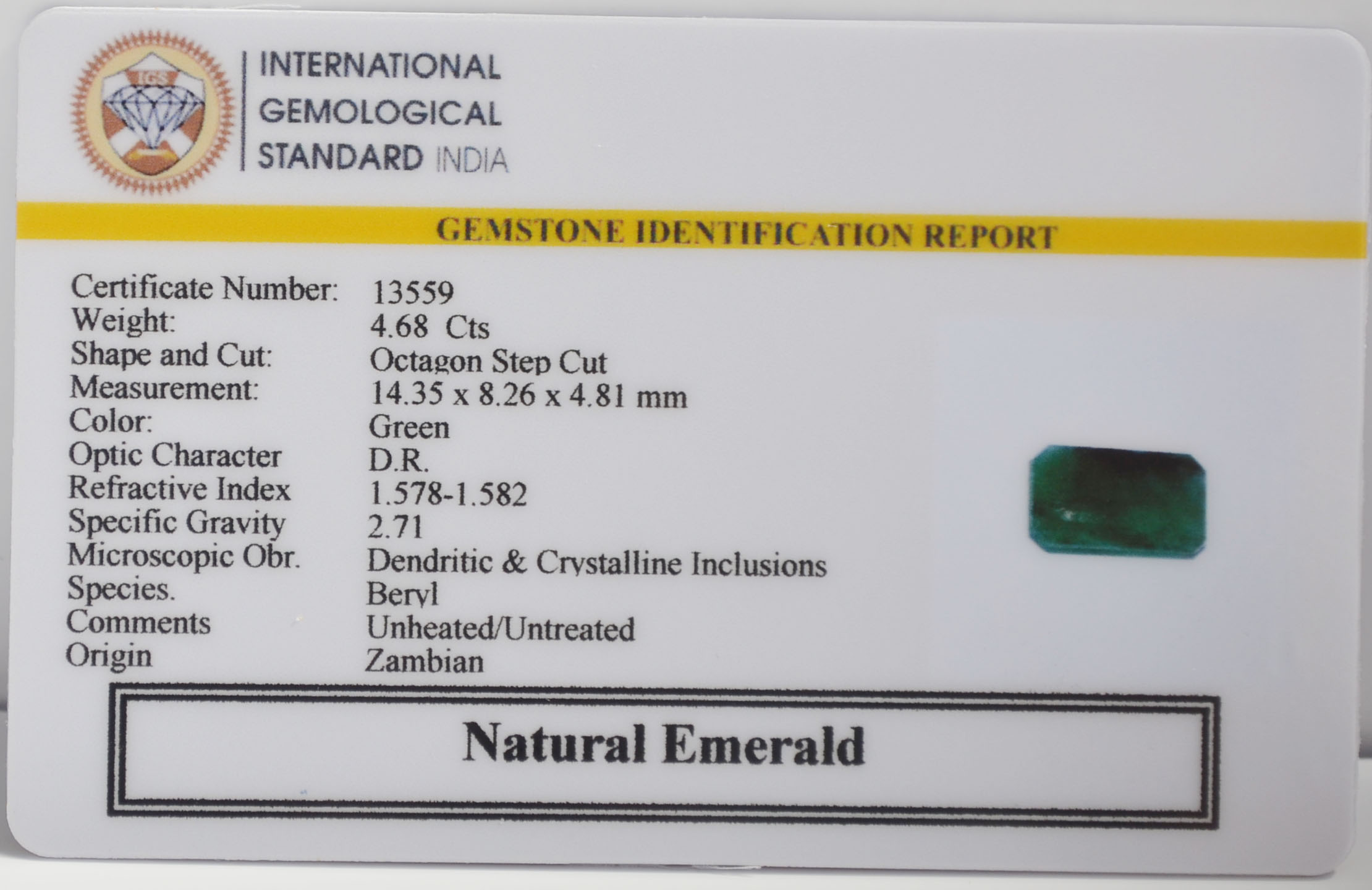 EMR23067K 2 EMERALD 4.68 Ct.