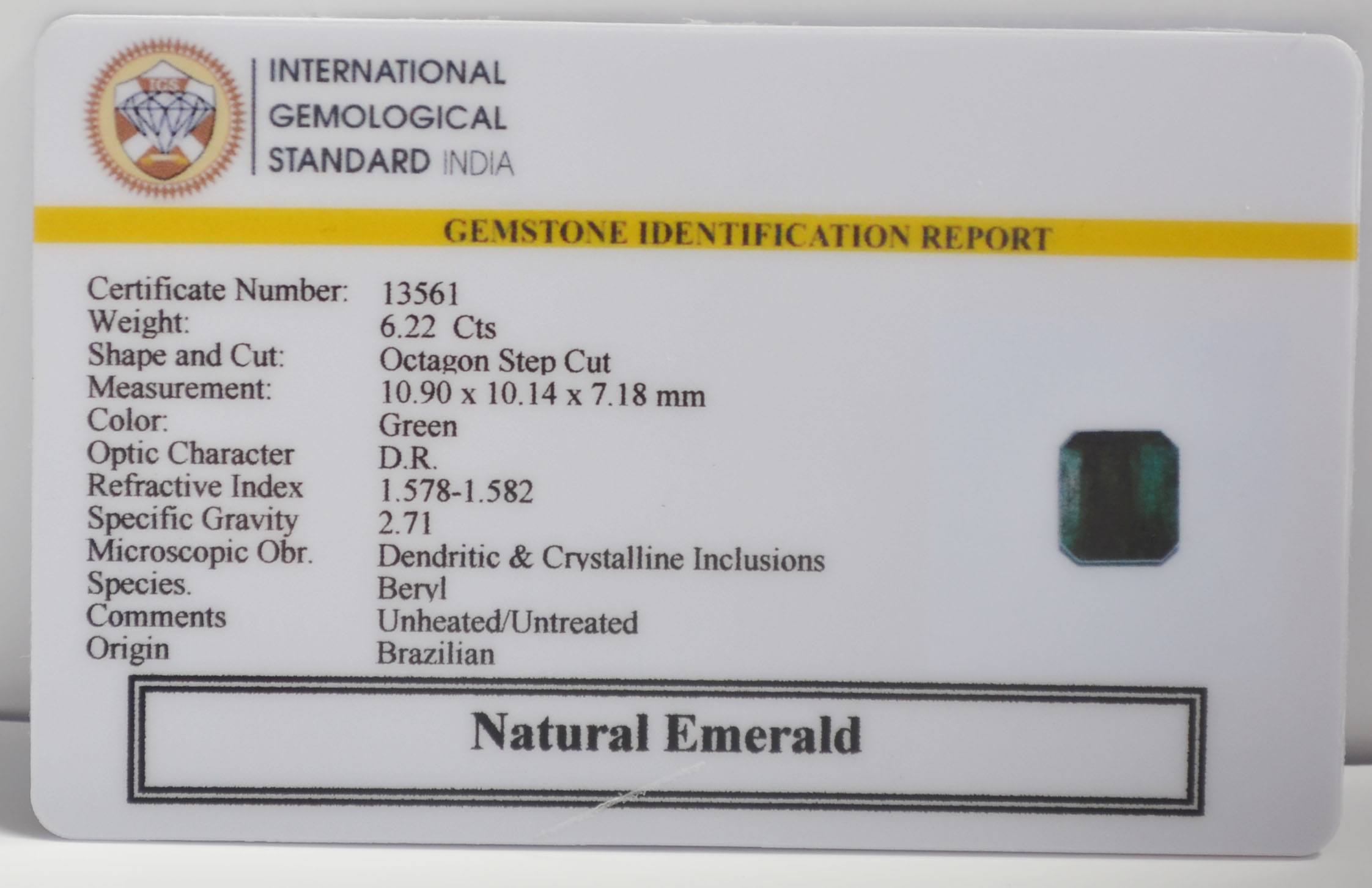 EMR23069K 2 EMERALD 6.22 Ct.