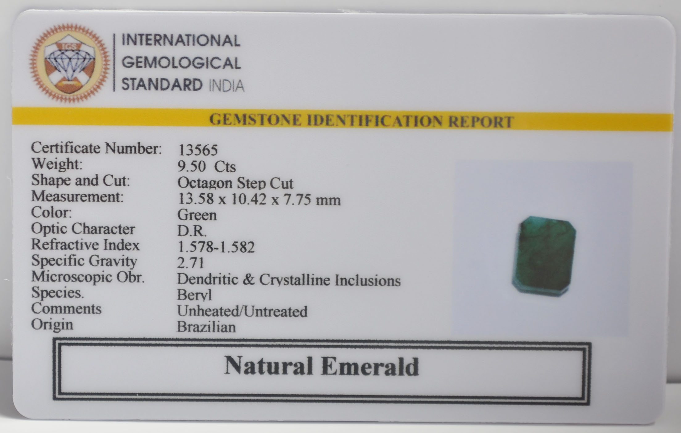 EMR23073K 2 EMERALD 9.5 Ct.