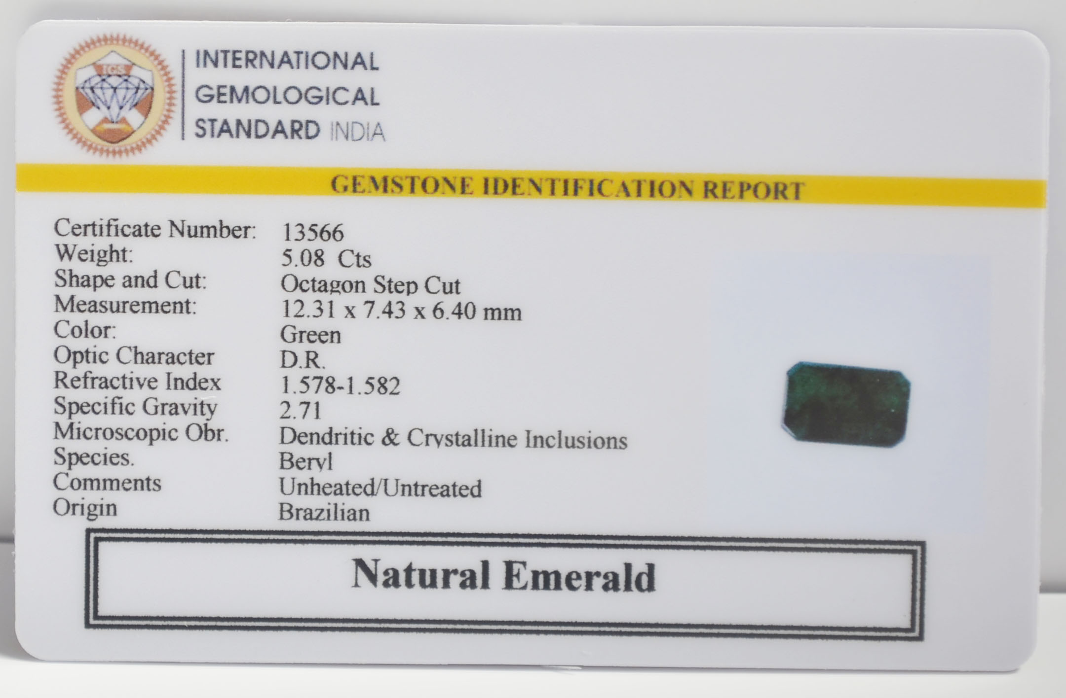 EMR23074K 2 EMERALD 5.08 Ct.