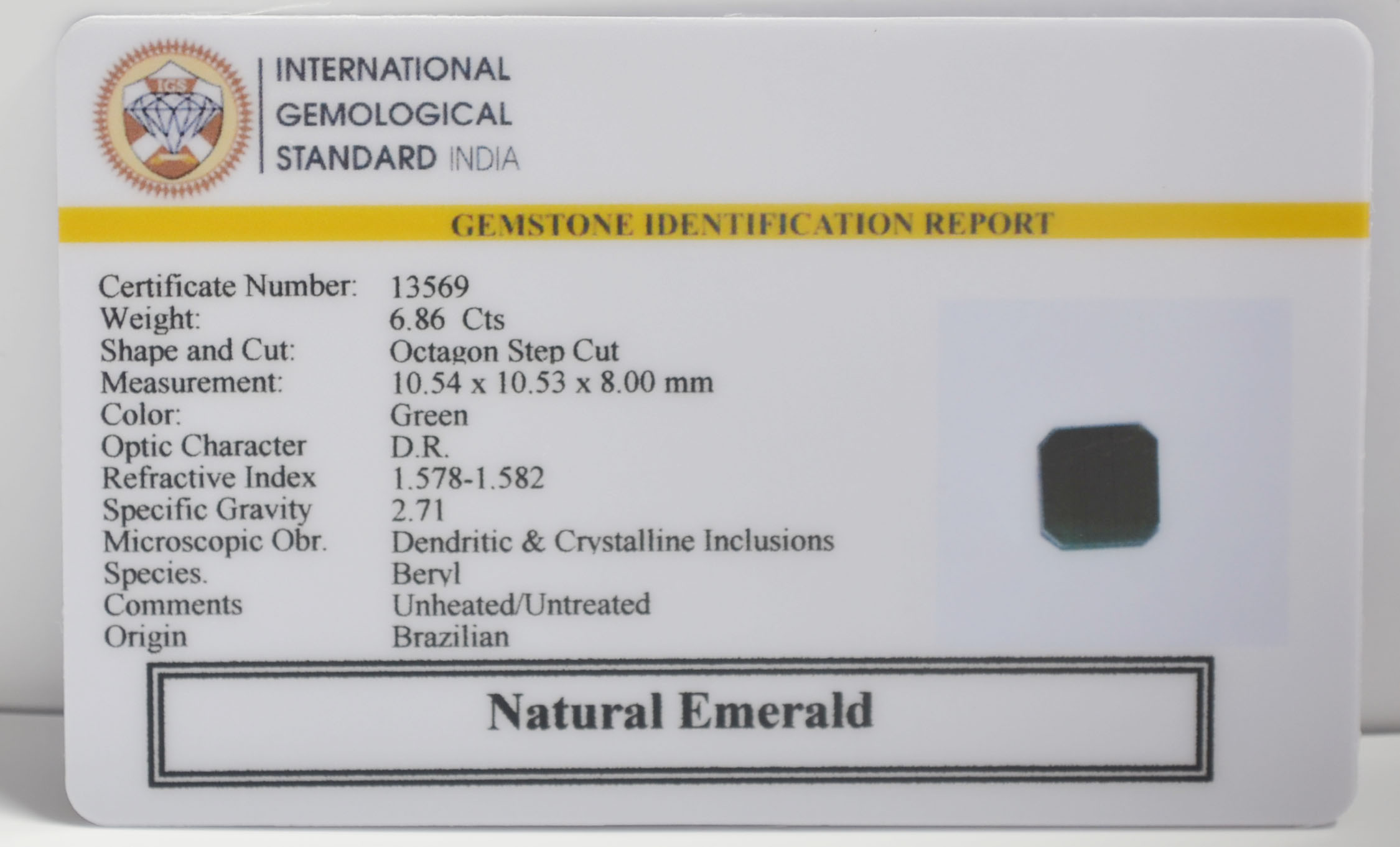 EMR23077K 2 EMERALD 6.86 Ct.