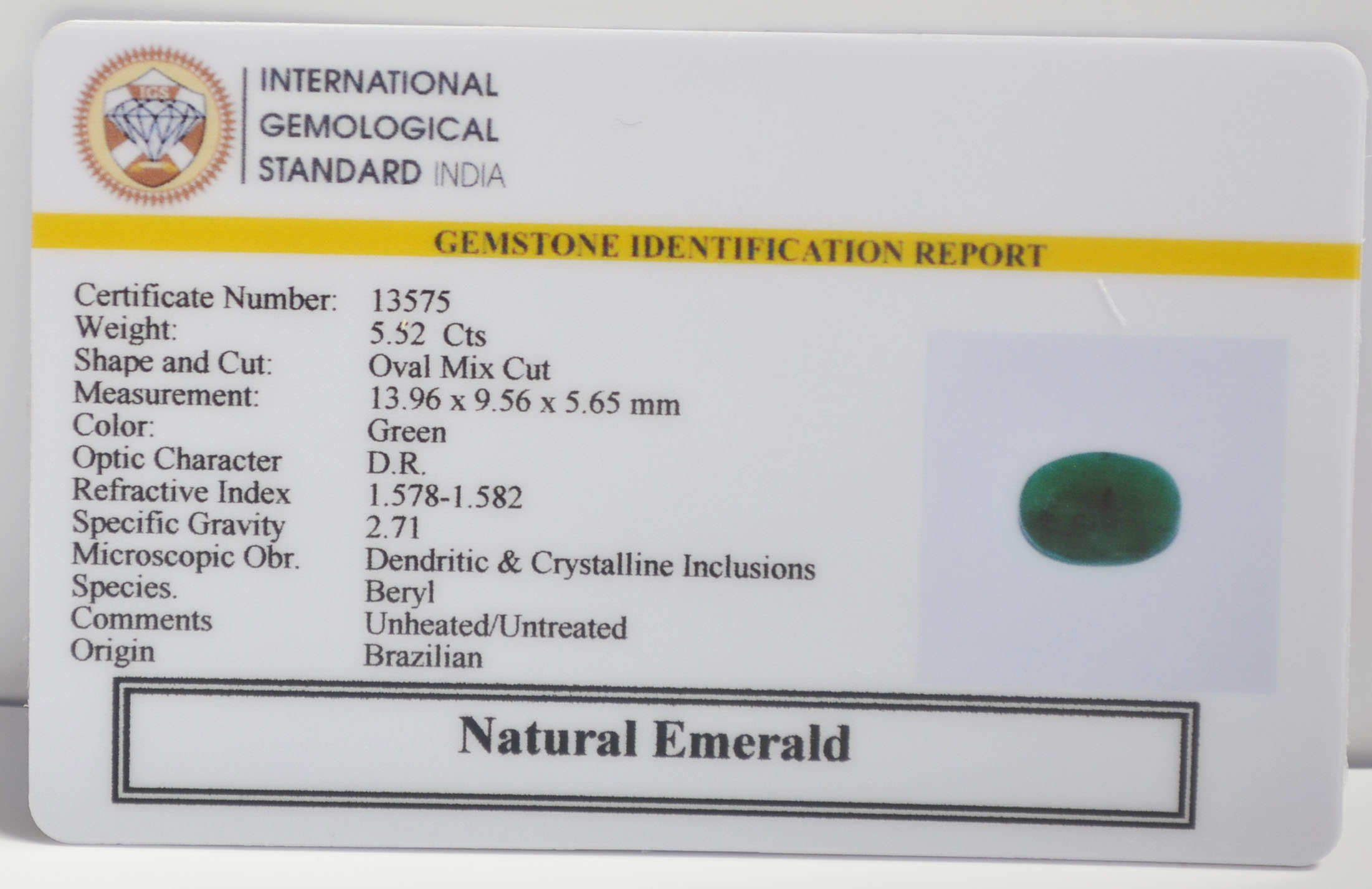 EMR23079K 2 EMERALD 5.52 Ct.