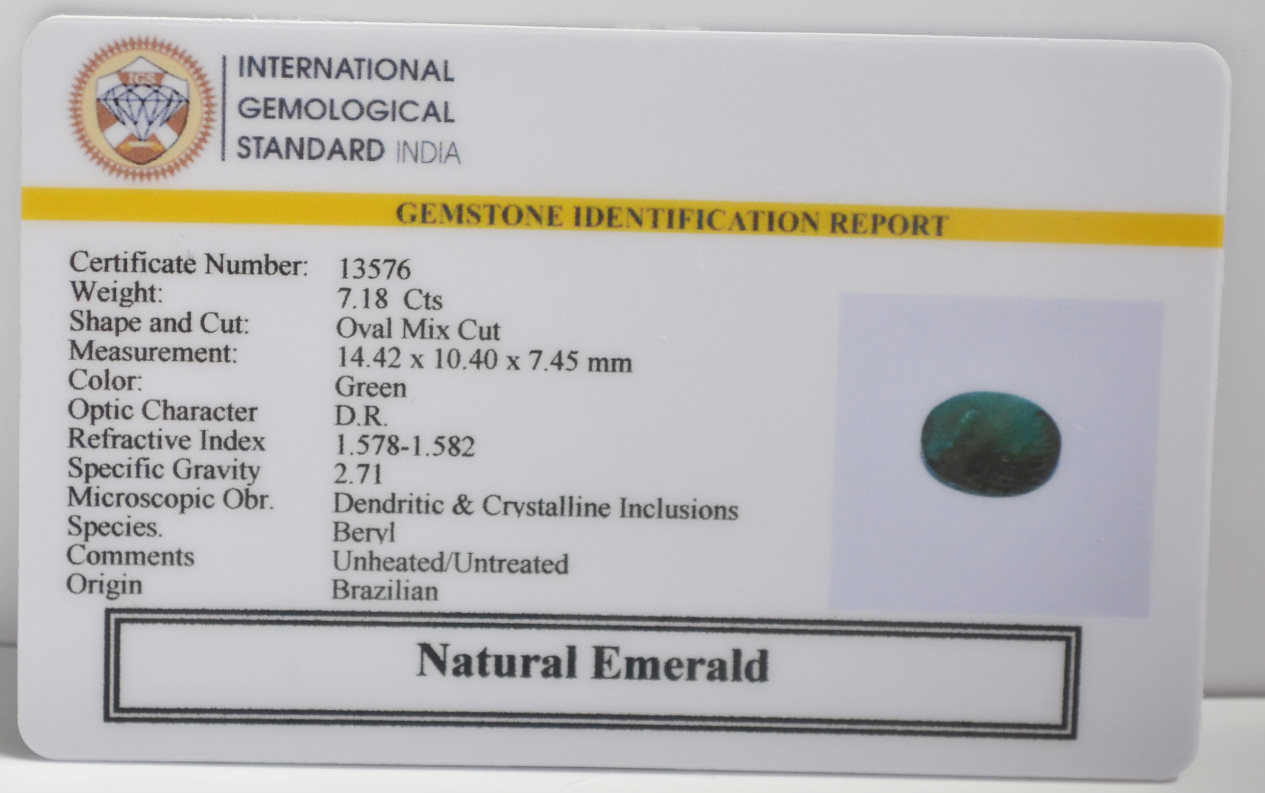EMR23080K 2 EMERALD 7.18 Ct.