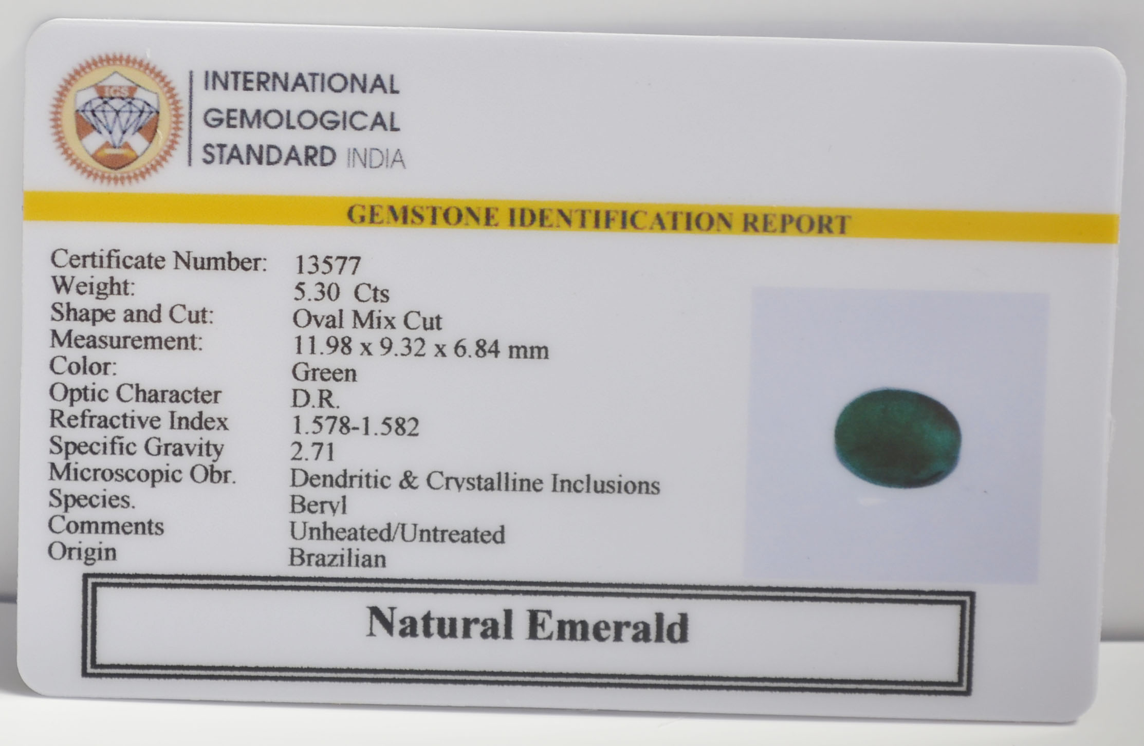 EMR23081K 2 EMERALD 5.3 Ct.