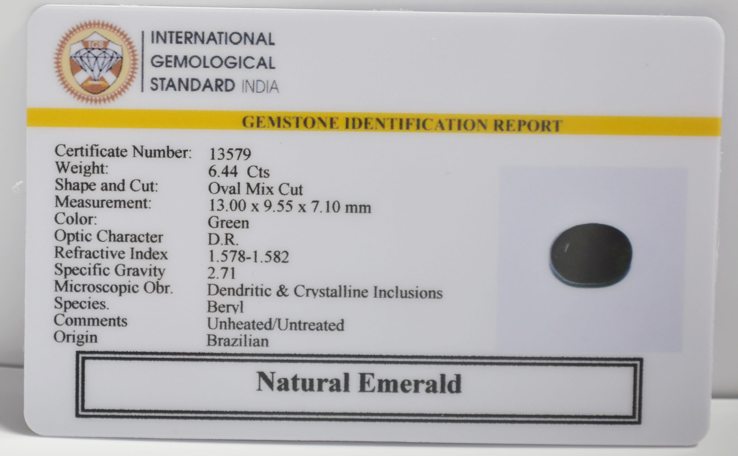 EMR23083K 2 EMERALD 6.44 Ct.