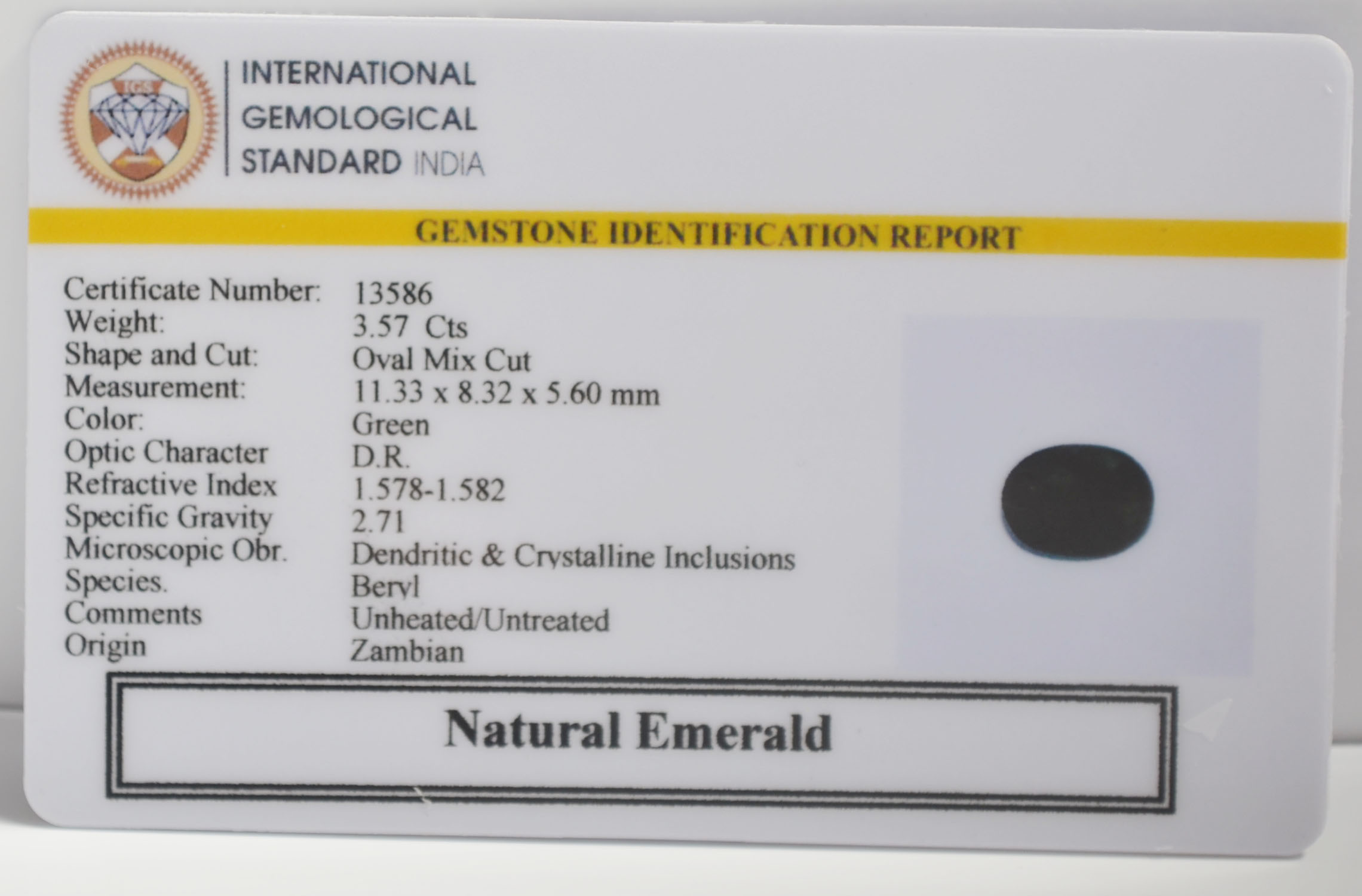 EMR23088K 2 EMERALD 3.57 Ct.
