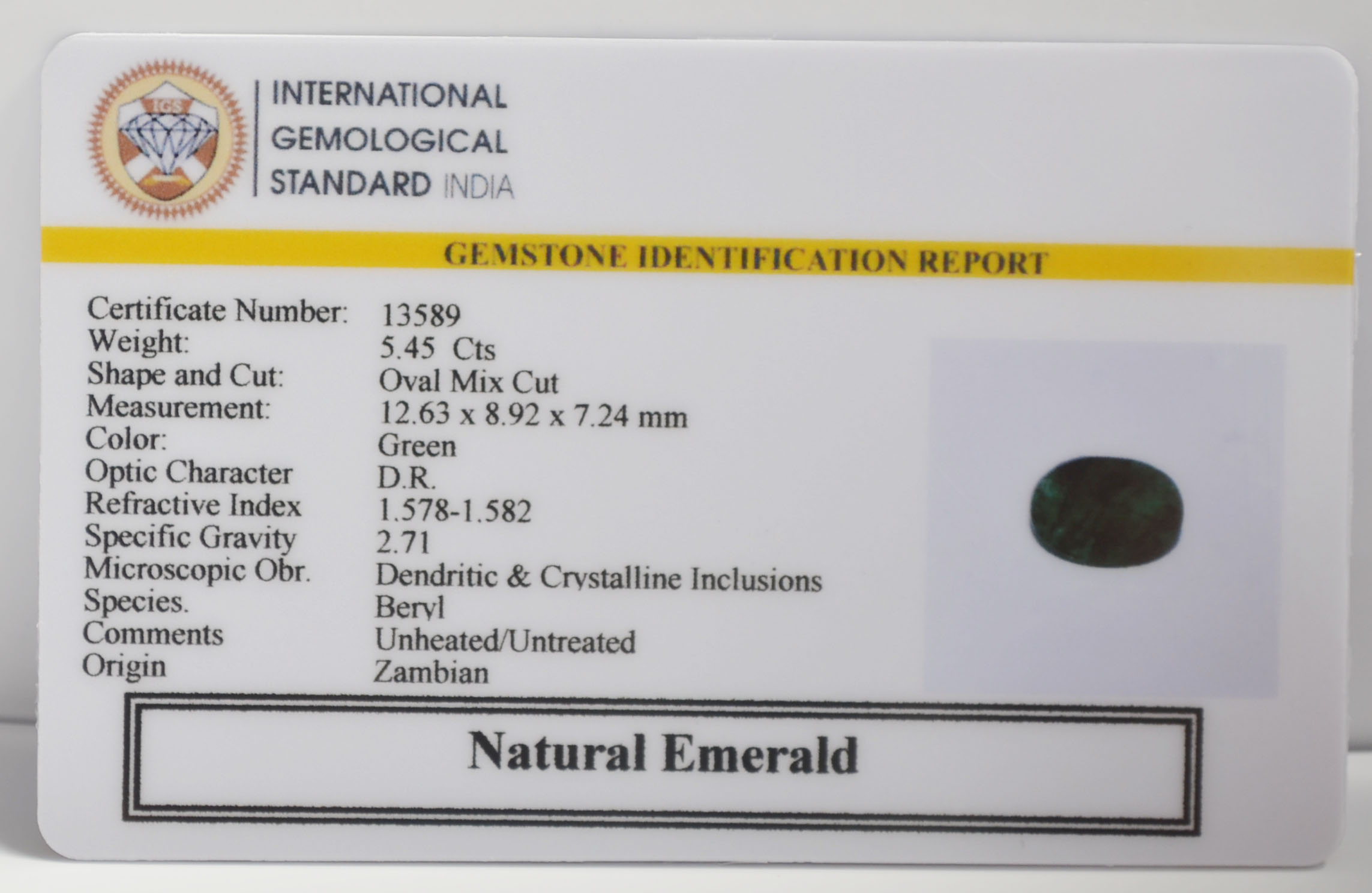 EMR23091K 2 EMERALD 5.45 Ct.