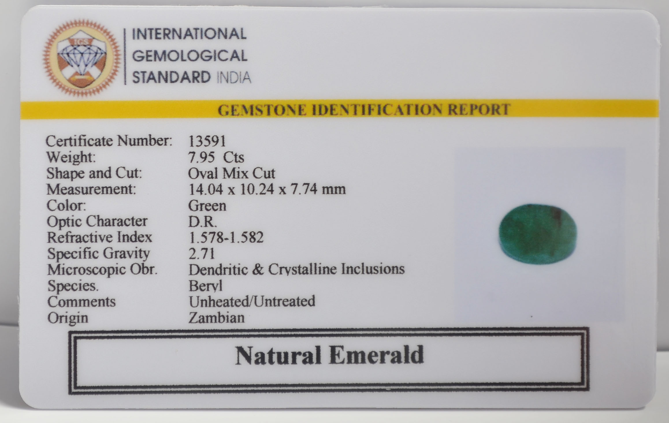 EMR23093K 2 EMERALD 7.95 Ct.