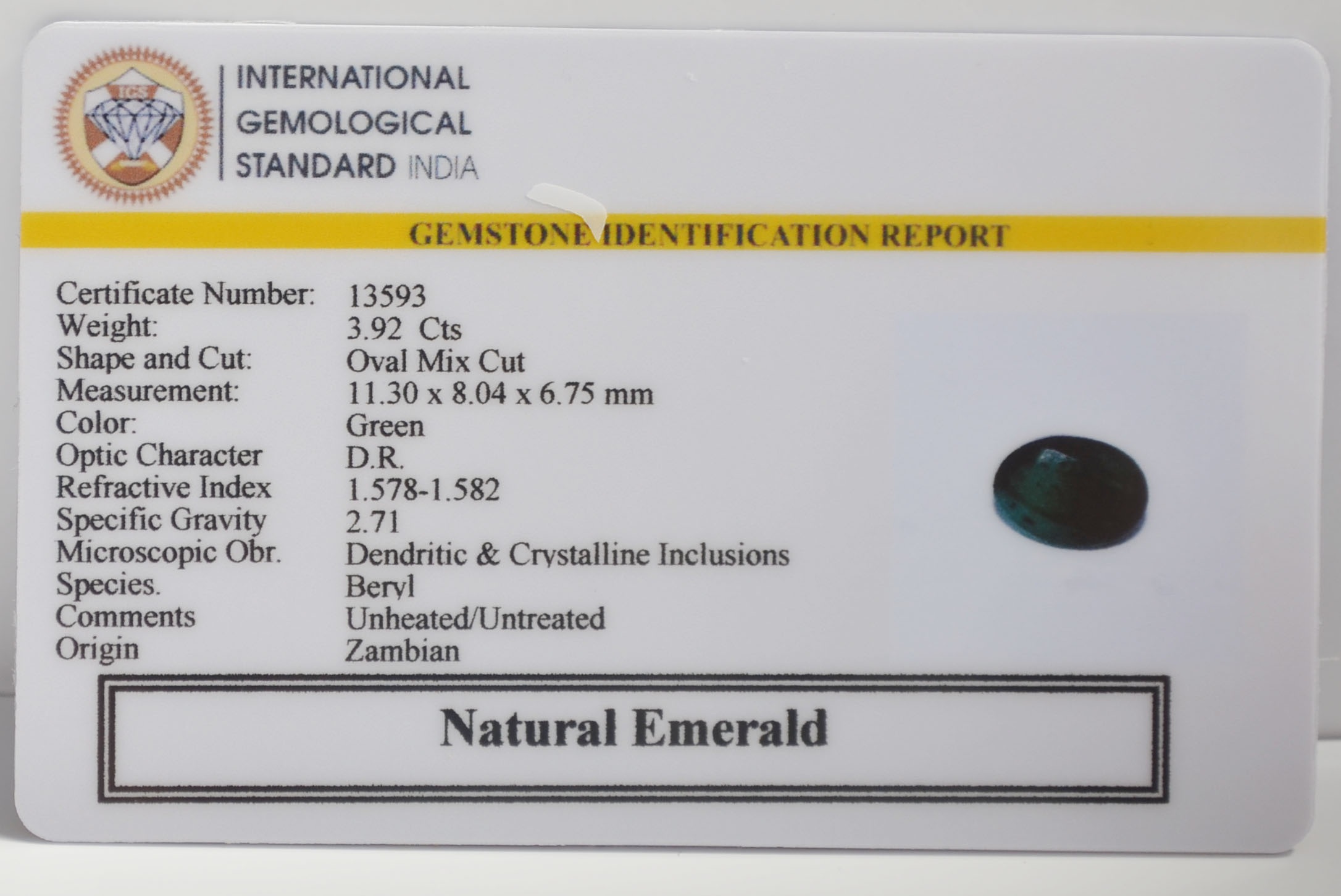 EMR23095K 2 EMERALD 3.92 Ct.