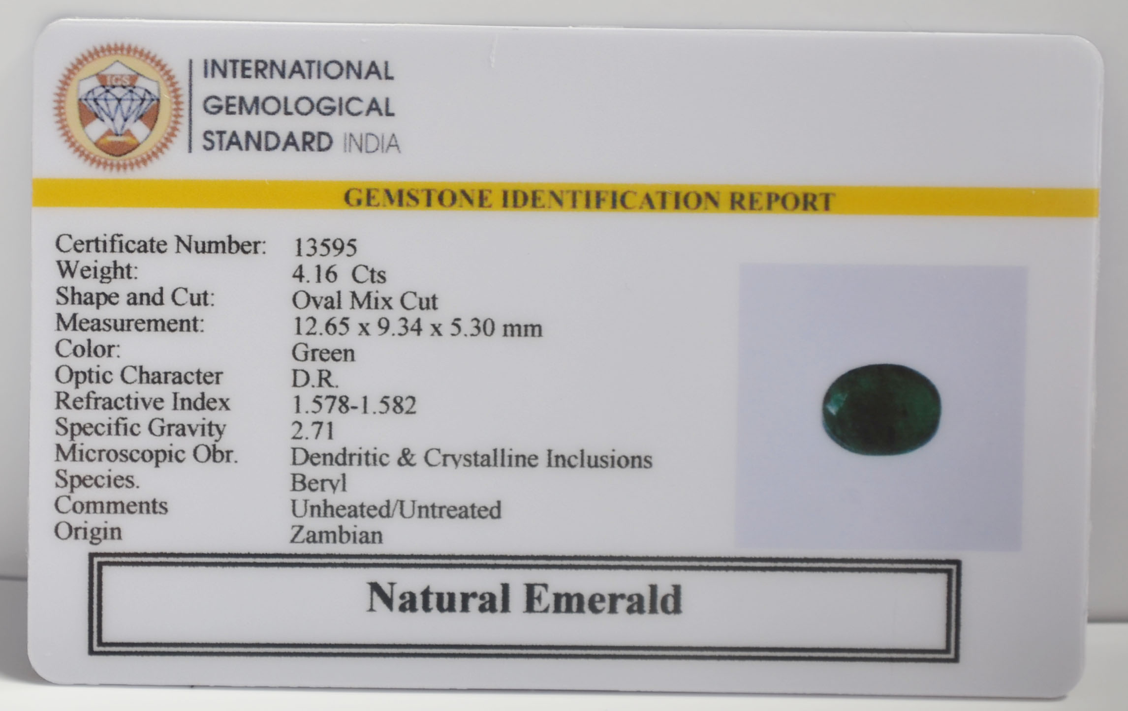 EMR23097K 2 EMERALD 4.16 Ct.