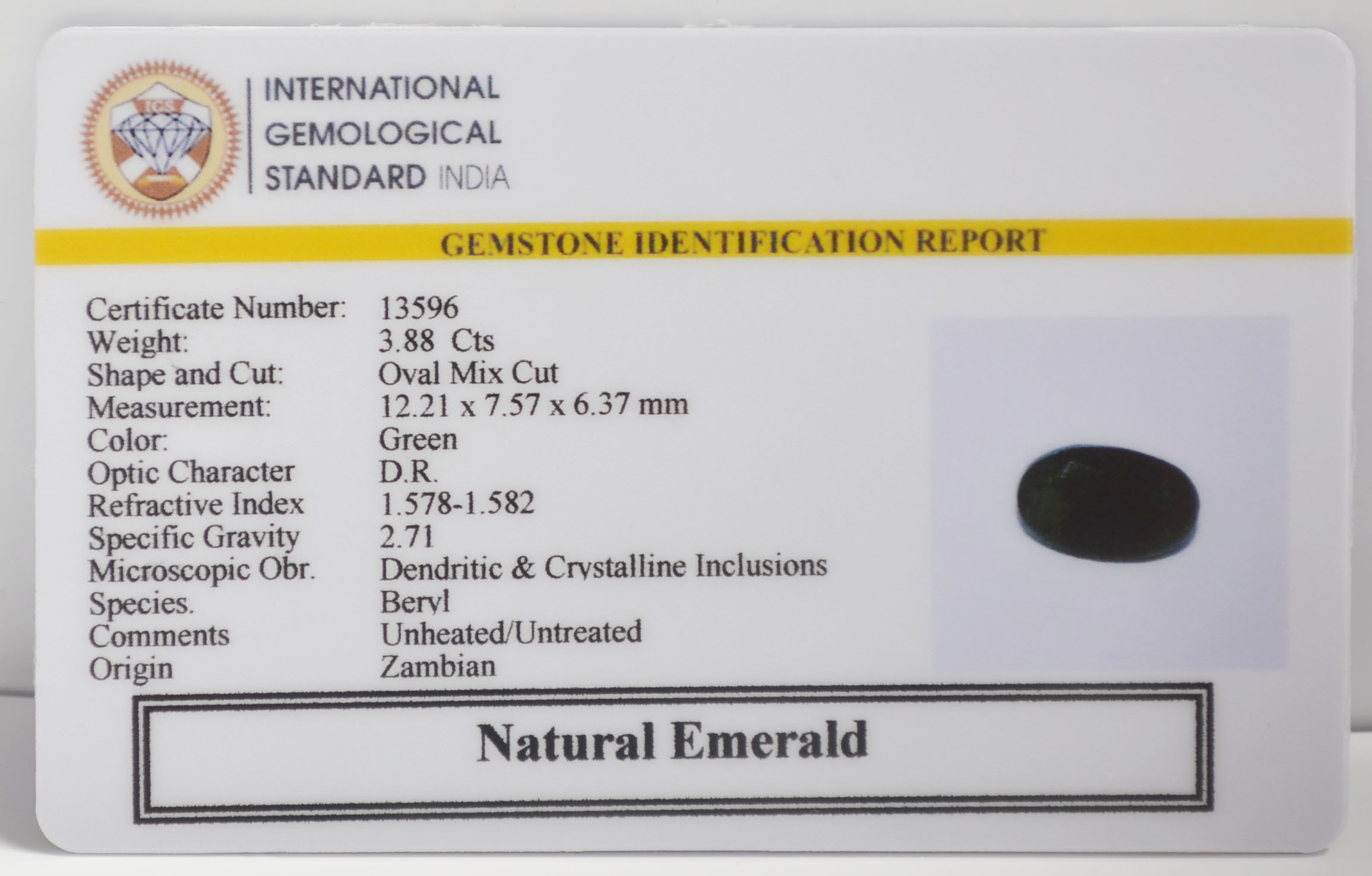 EMR23098K 2 EMERALD 3.88 Ct.